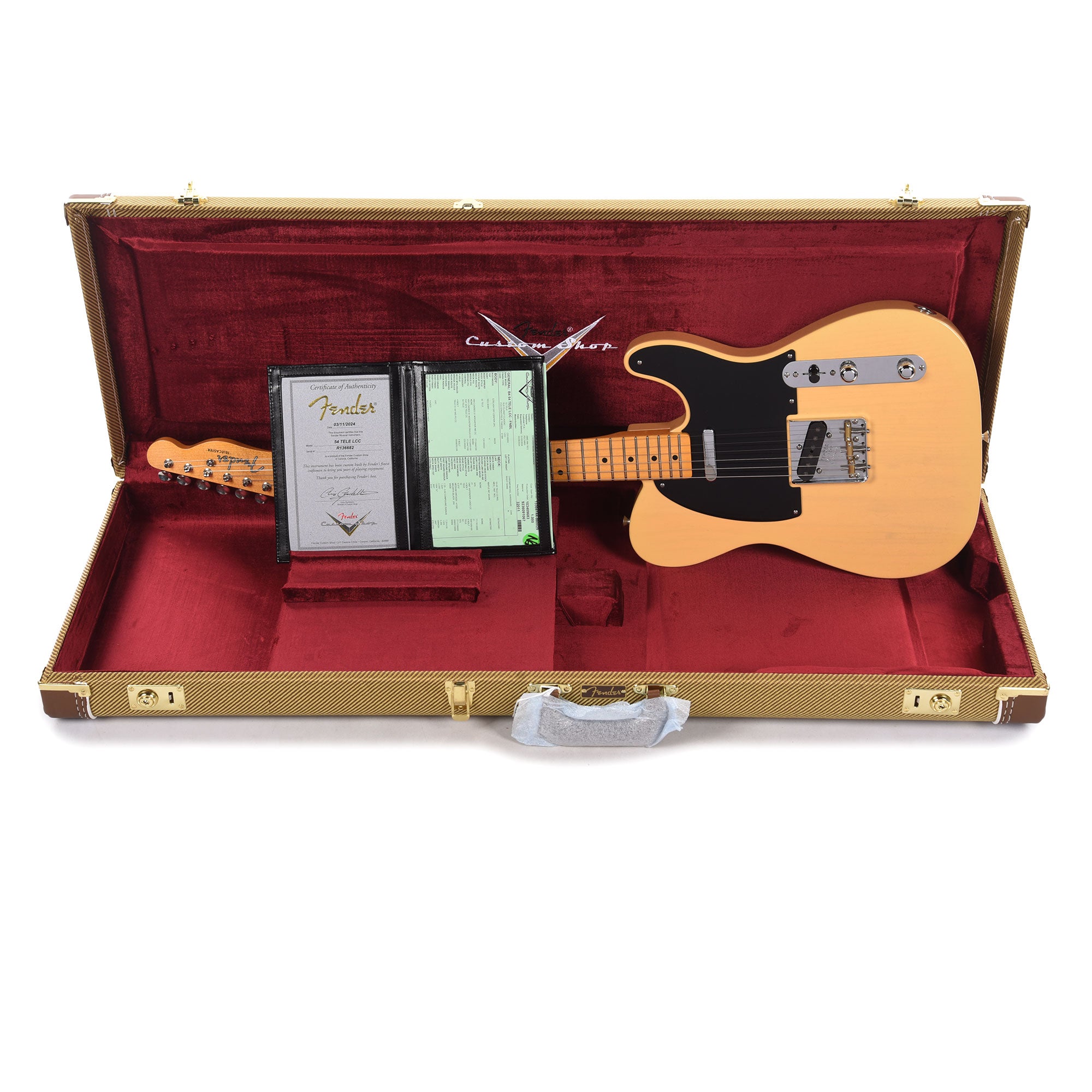 Fender Custom Shop 1954 Telecaster Deluxe Closet Classic Faded Nocaster Blonde Electric Guitars / Solid Body