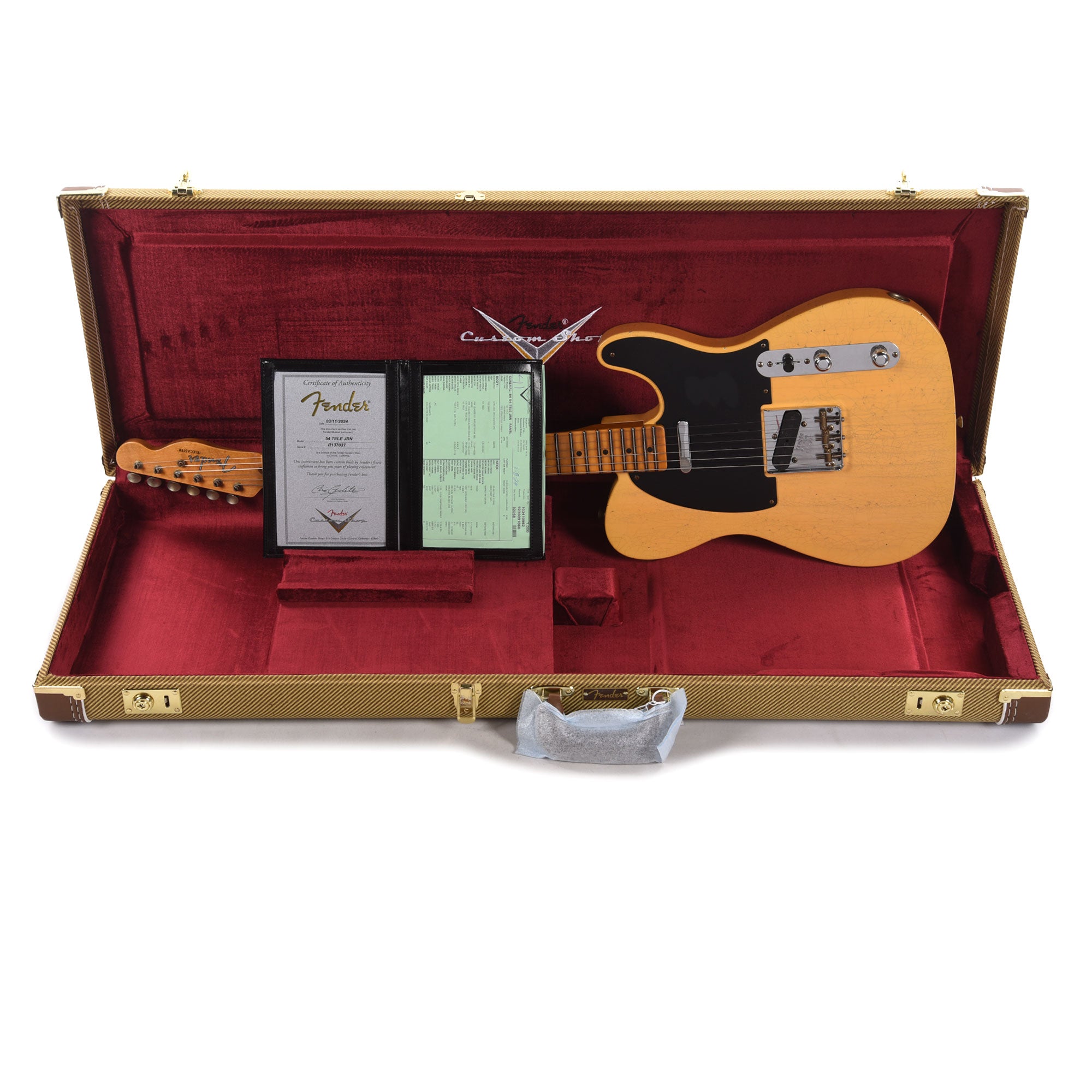 Fender Custom Shop 1954 Telecaster Journeyman Relic Aged Nocaster Blonde Electric Guitars / Solid Body