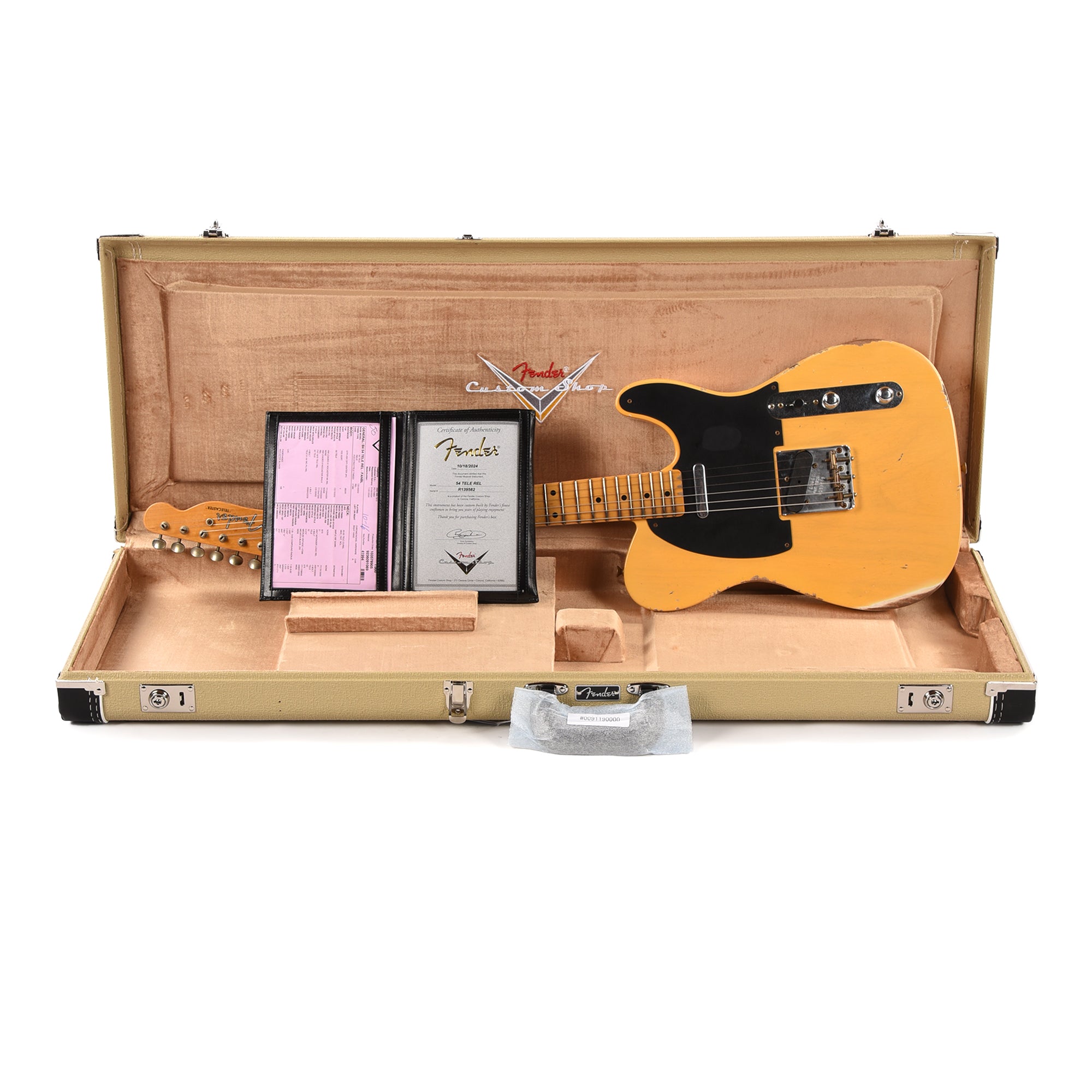 Fender Custom Shop 1954 Telecaster Relic Aged Nocaster Blonde Electric Guitars / Solid Body