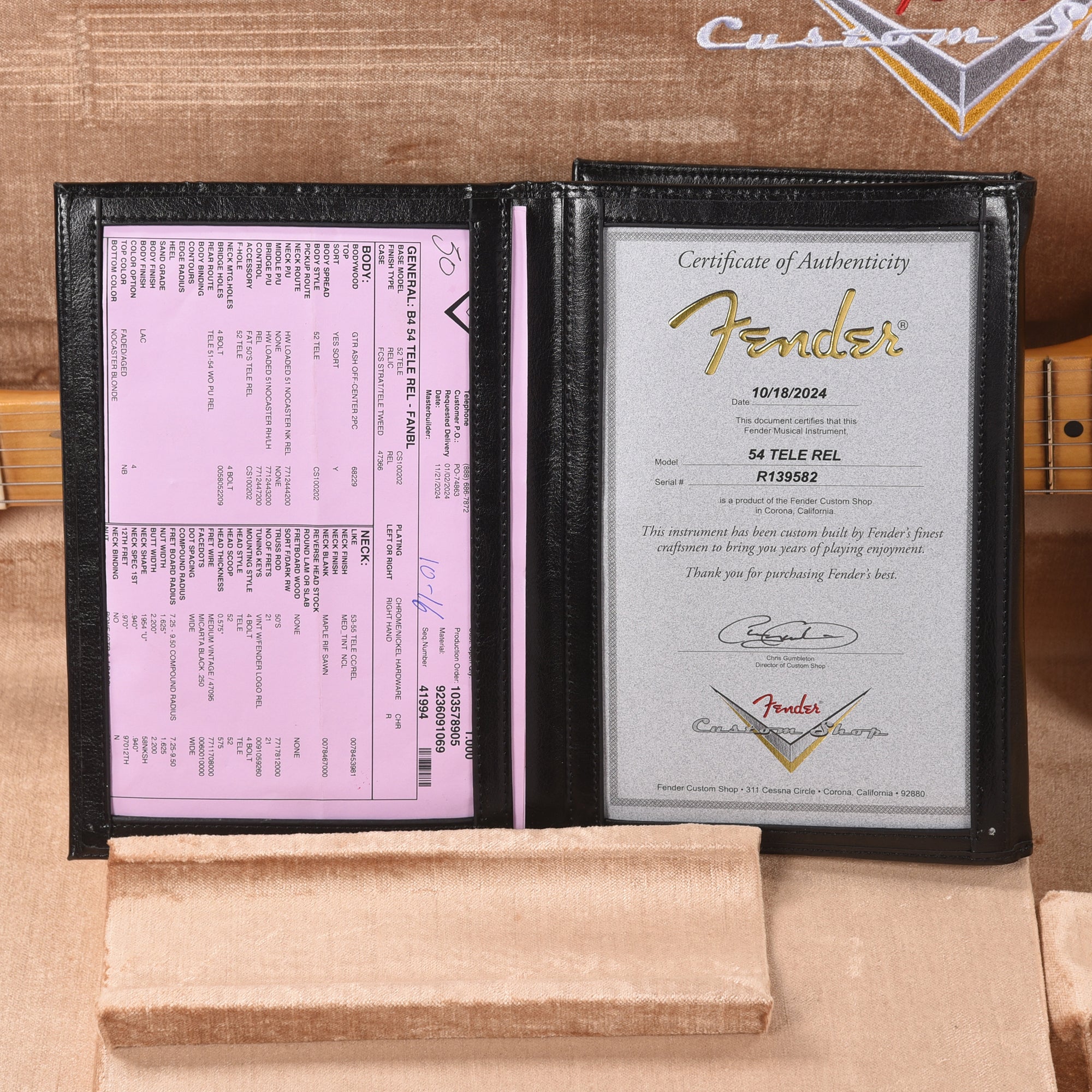 Fender Custom Shop 1954 Telecaster Relic Aged Nocaster Blonde Electric Guitars / Solid Body