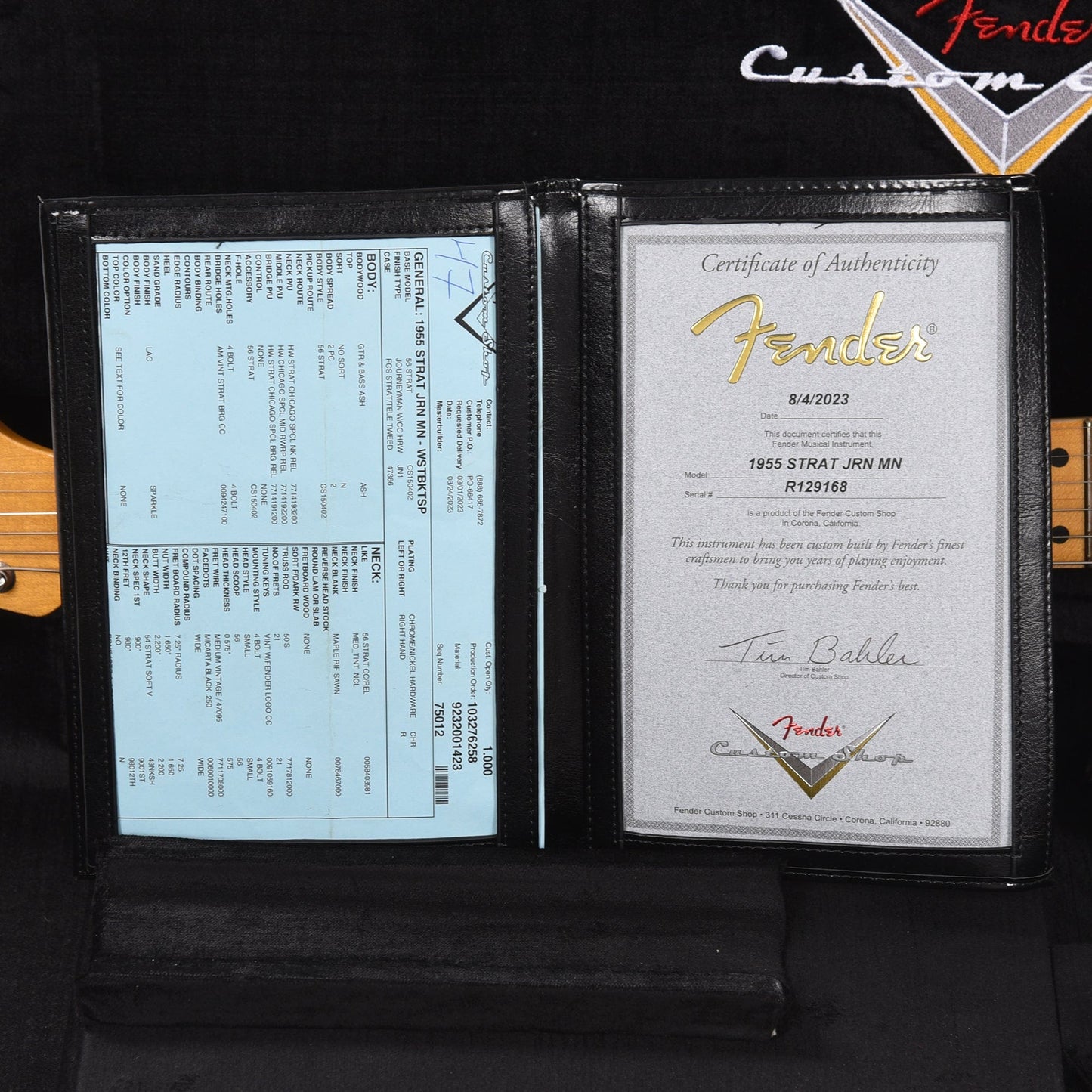 Fender Custom Shop 1955 Ash Stratocaster "Chicago Special" Journeyman Relic Waste Bucket Sparkle Electric Guitars / Solid Body