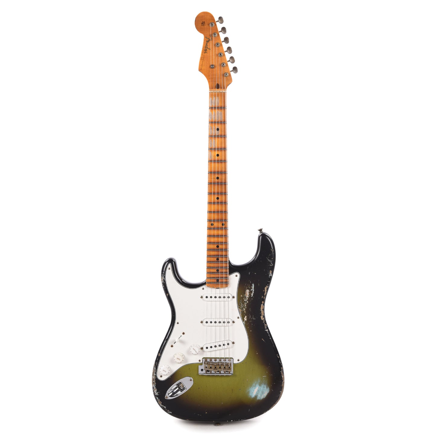 Fender Custom Shop 1955 Stratocaster "Chicago Special" LEFTY Heavy Relic Super Duper Aged Swamp Burst Electric Guitars / Solid Body