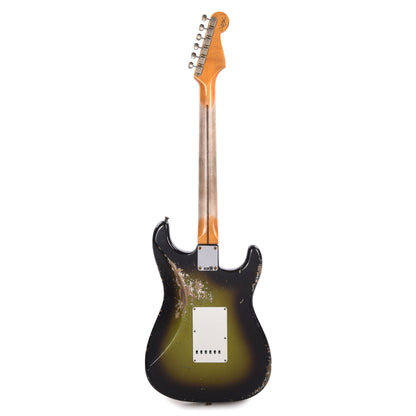 Fender Custom Shop 1955 Stratocaster "Chicago Special" LEFTY Heavy Relic Super Duper Aged Swamp Burst Electric Guitars / Solid Body