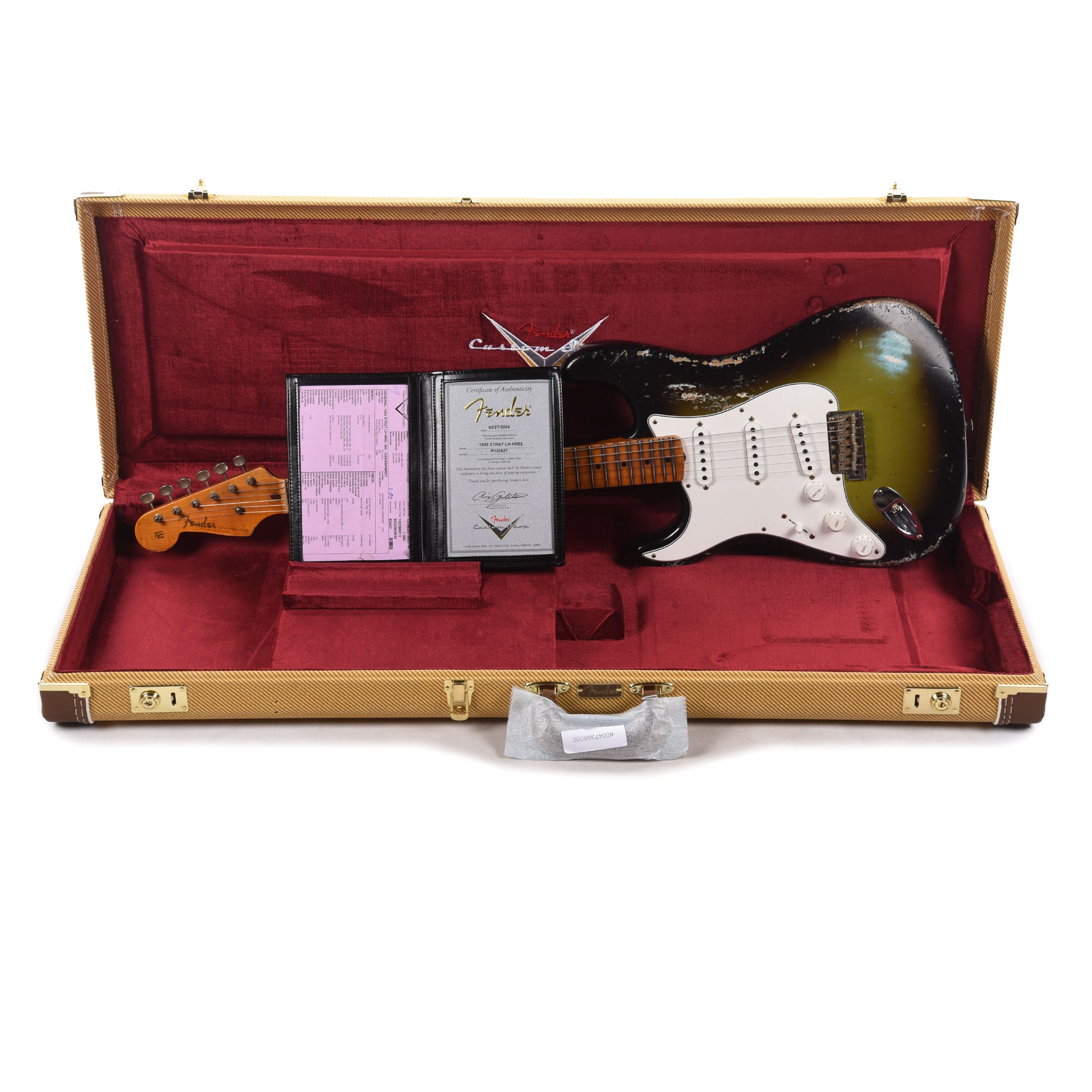 Fender Custom Shop 1955 Stratocaster "Chicago Special" LEFTY Heavy Relic Super Duper Aged Swamp Burst Electric Guitars / Solid Body