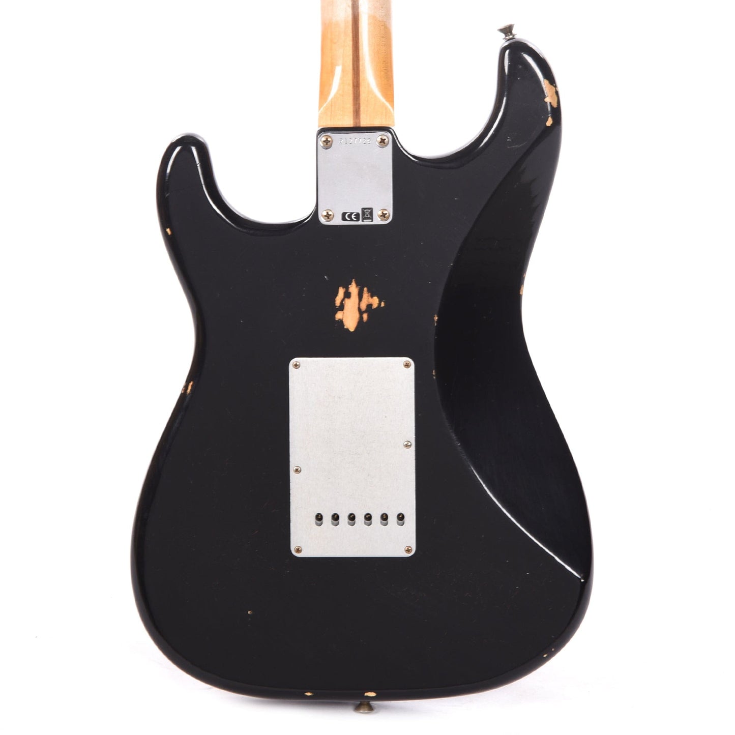 Fender Custom Shop 1955 Stratocaster "Chicago Special" Relic Aged Black w/Silver Aluminum Pickguard Electric Guitars / Solid Body