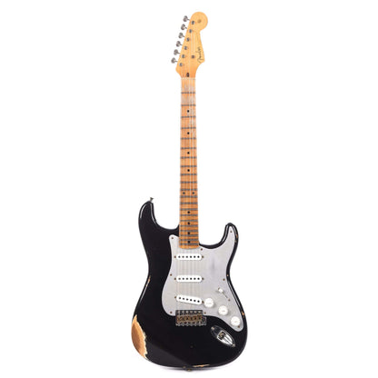 Fender Custom Shop 1955 Stratocaster "Chicago Special" Relic Aged Black w/Silver Aluminum Pickguard Electric Guitars / Solid Body