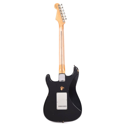 Fender Custom Shop 1955 Stratocaster "Chicago Special" Relic Aged Black w/Silver Aluminum Pickguard Electric Guitars / Solid Body
