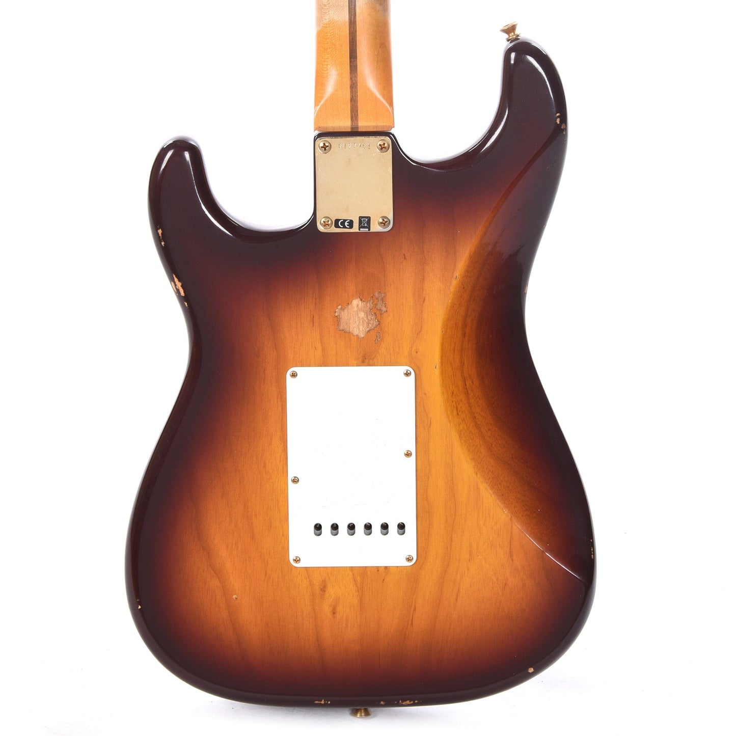 Fender Custom Shop 1955 Stratocaster "Chicago Special" Relic Super Faded Wide Fade Chocolate 2-Color Sunburst w/Gold Hardware & Gold Pickguard Electric Guitars / Solid Body