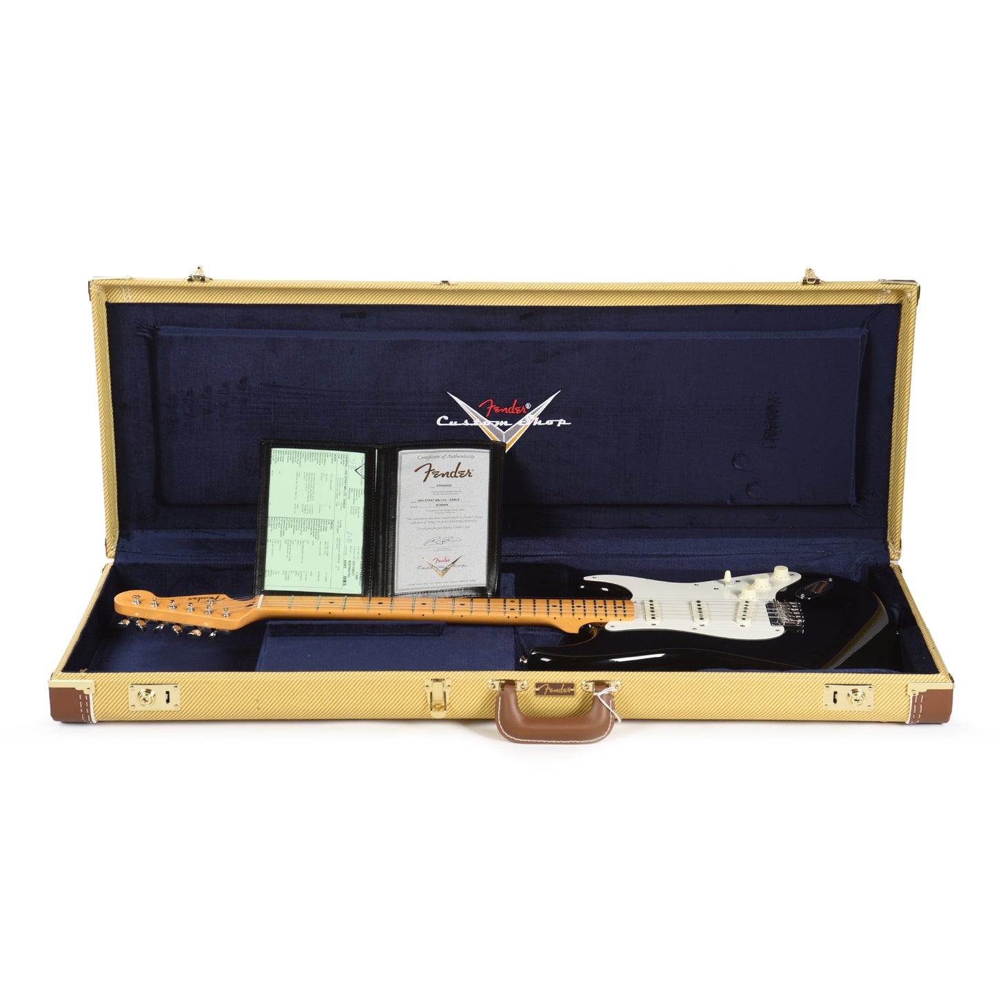 Fender Custom Shop 1955 Stratocaster Hardtail "Chicago Special" Deluxe Closet Classic Super Aged Black Electric Guitars / Solid Body
