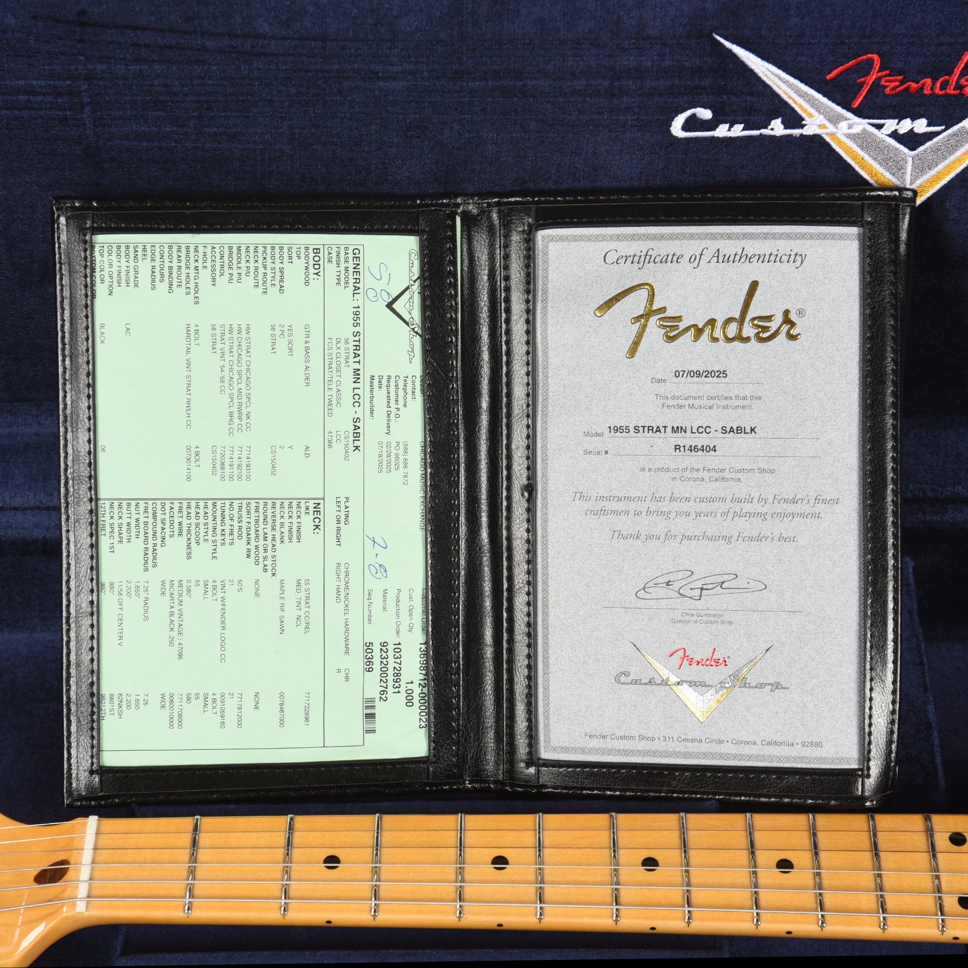 Fender Custom Shop 1955 Stratocaster Hardtail "Chicago Special" Deluxe Closet Classic Super Aged Black Electric Guitars / Solid Body