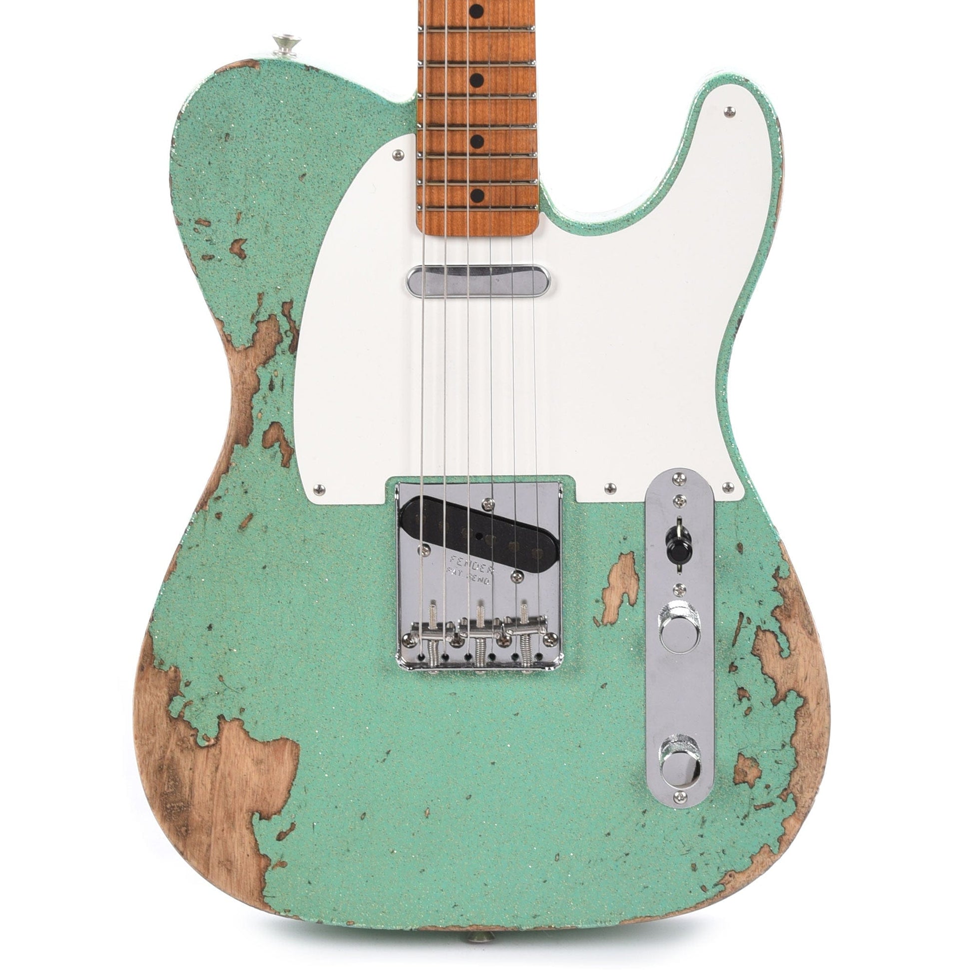 Fender Custom Shop 1955 Telecaster "Chicago Special" Heavy Relic Super Aged Sea Foam Sparkle w/Roasted Neck Electric Guitars / Solid Body
