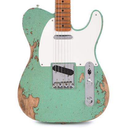 Fender Custom Shop 1955 Telecaster "Chicago Special" Heavy Relic Super Aged Sea Foam Sparkle w/Roasted Neck Electric Guitars / Solid Body