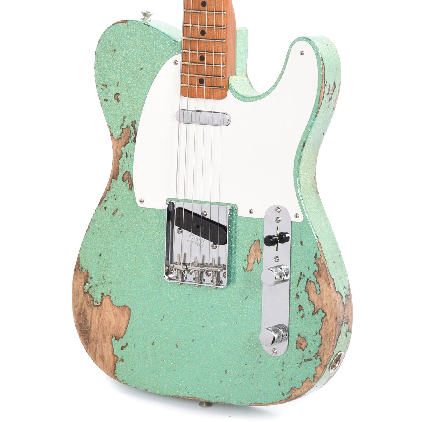 Fender Custom Shop 1955 Telecaster "Chicago Special" Heavy Relic Super Aged Sea Foam Sparkle w/Roasted Neck Electric Guitars / Solid Body