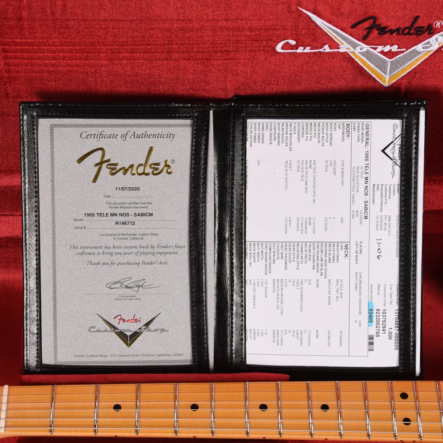 Fender Custom Shop 1955 Telecaster "Chicago Special" NOS Super Aged Blue Ice Metallic Electric Guitars / Solid Body