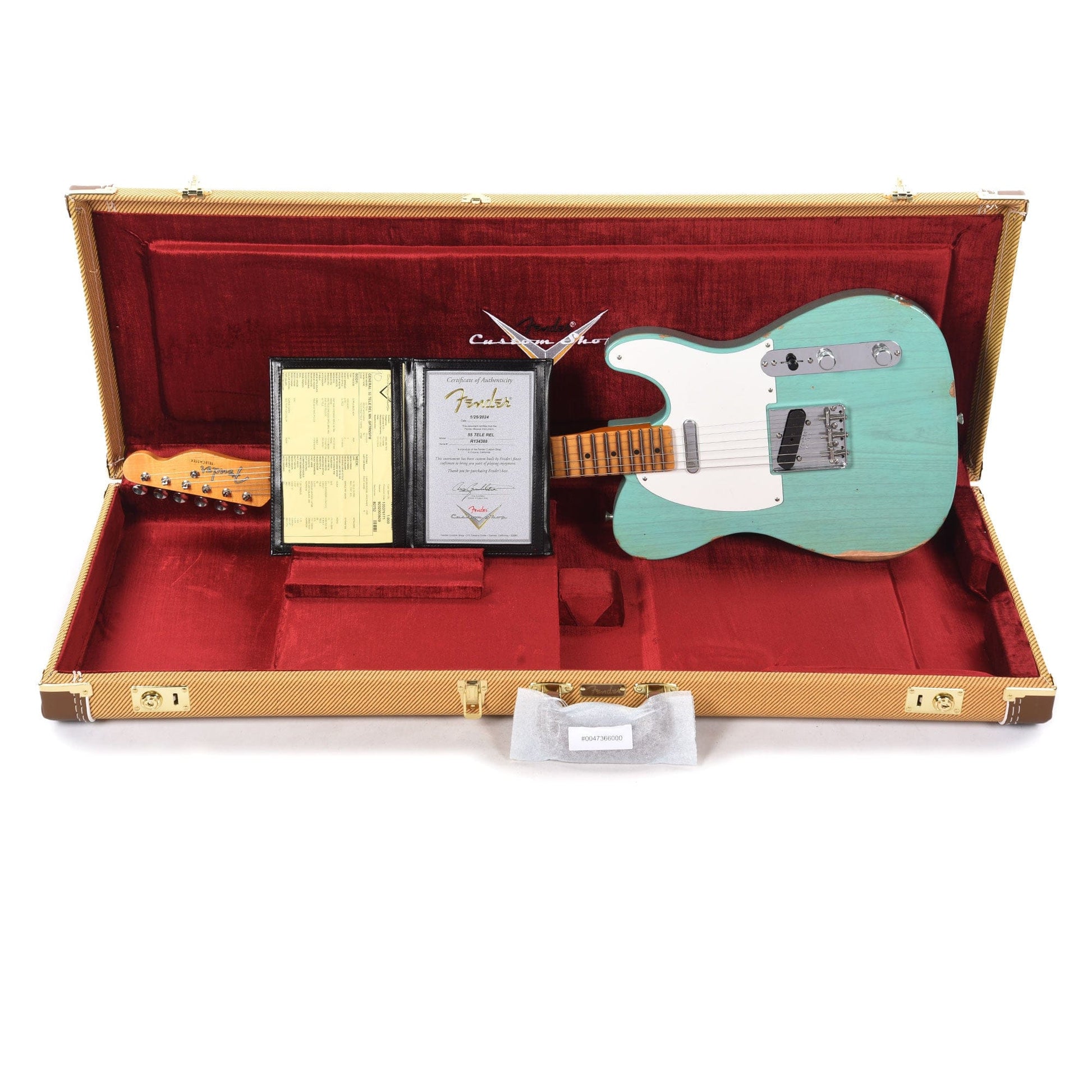 Fender Custom Shop 1955 Telecaster "Chicago Special" Relic Super Faded Trans Seafoam Green Electric Guitars / Solid Body