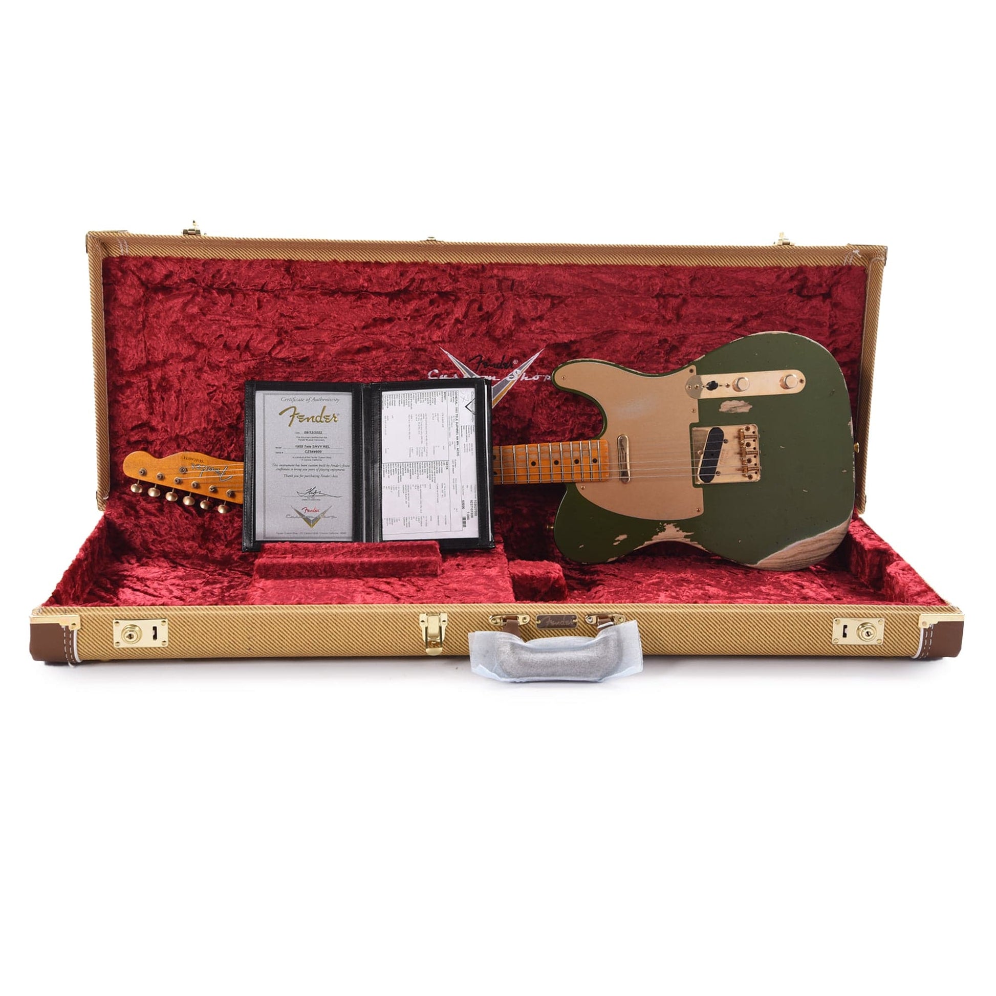 Fender Custom Shop 1955 Telecaster "Chicago Special" Super Heavy Relic Aged Cadillac Green w/AA Flame Quartersawn Neck & Gold Hardware Electric Guitars / Solid Body