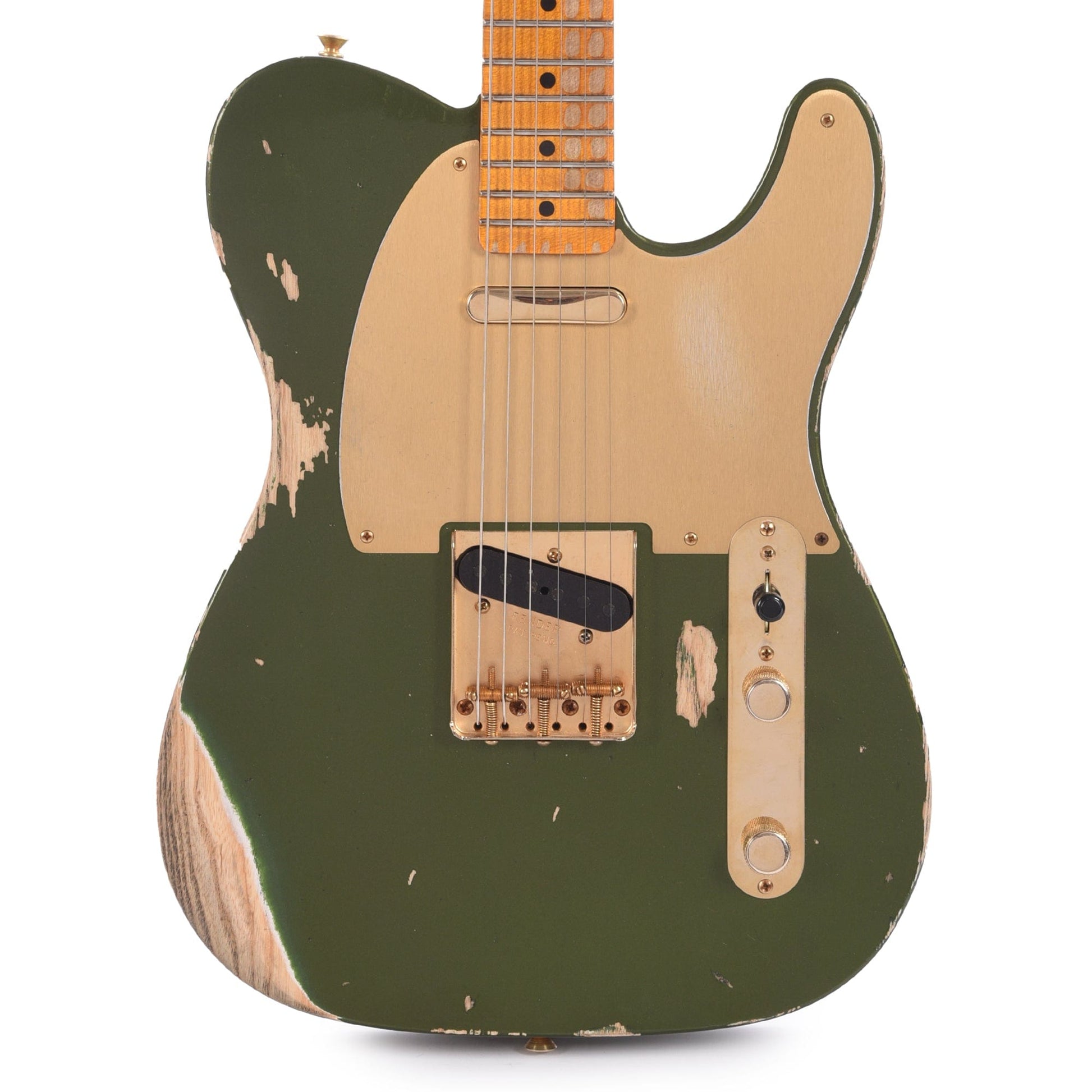 Fender Custom Shop 1955 Telecaster "Chicago Special" Super Heavy Relic Aged Cadillac Green w/AA Flame Quartersawn Neck & Gold Hardware Electric Guitars / Solid Body