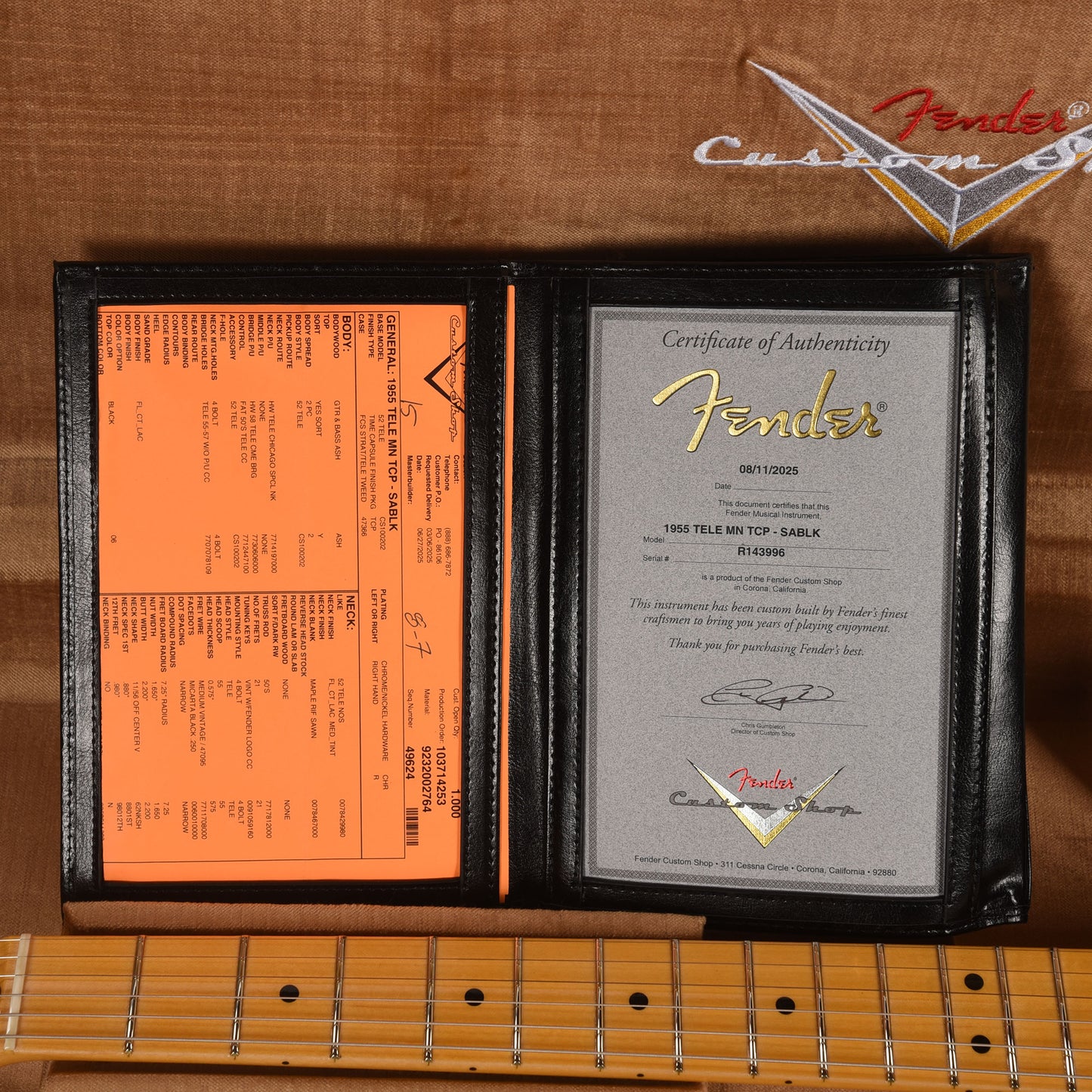 Fender Custom Shop 1955 Telecaster "Chicago Special" Time Capsule Super Aged Black Electric Guitars / Solid Body