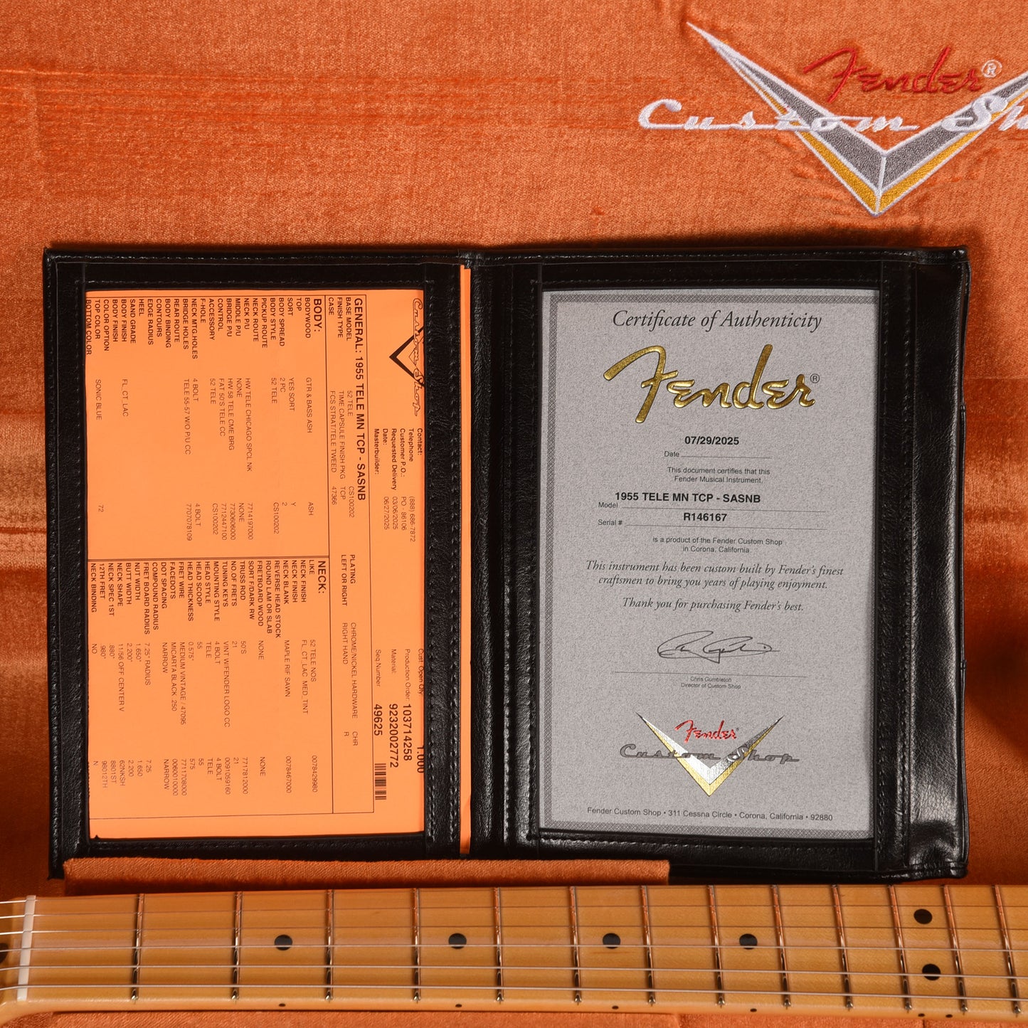 Fender Custom Shop 1955 Telecaster "Chicago Special" Time Capsule Super Aged Sonic Blue Electric Guitars / Solid Body