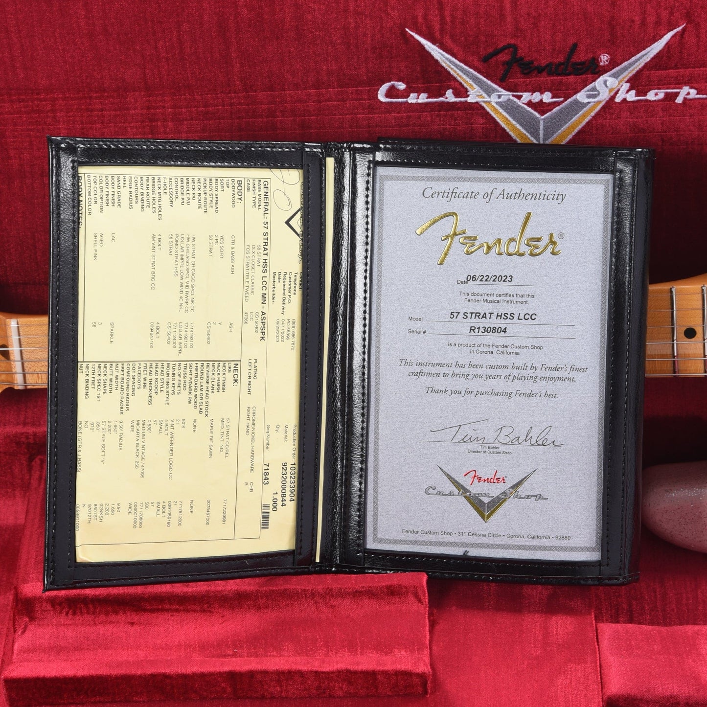 Fender Custom Shop 1957 Stratocaster HSS "Chicago Special" Deluxe Closet Classic Aged Shell Pink Sparkle Electric Guitars / Solid Body