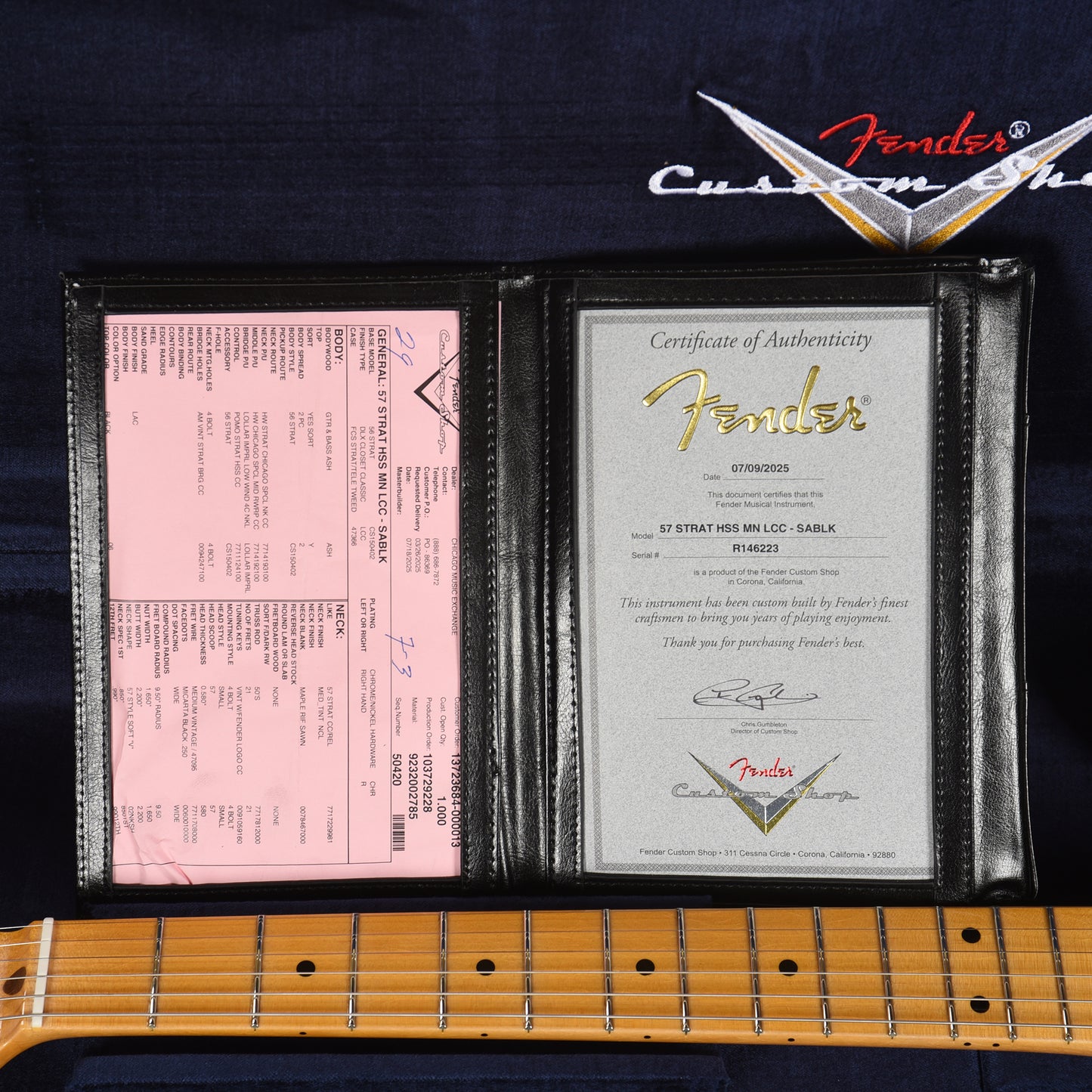 Fender Custom Shop 1957 Stratocaster HSS "Chicago Special" Deluxe Closet Classic Super Aged Black Electric Guitars / Solid Body