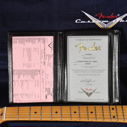 Fender Custom Shop 1957 Stratocaster HSS "Chicago Special" Deluxe Closet Classic Super Aged Black Electric Guitars / Solid Body