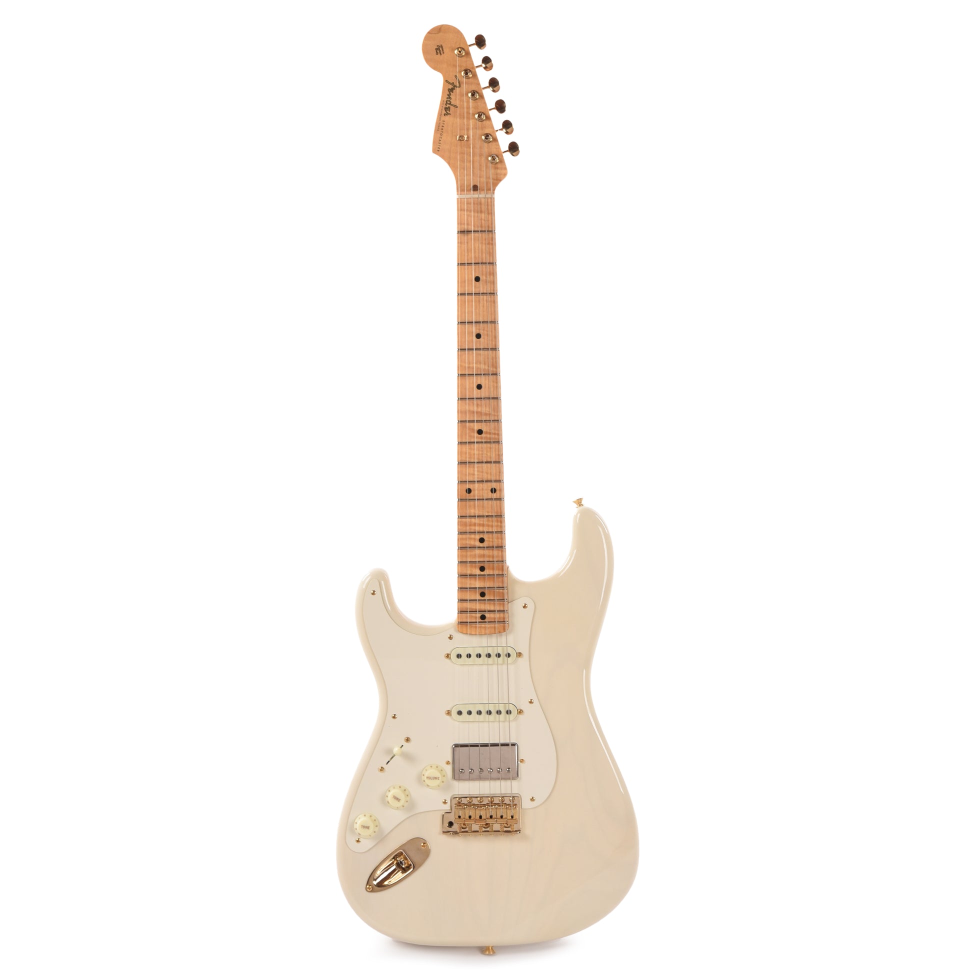 Fender Custom Shop 1957 Stratocaster HSS "Chicago Special" LEFTY Time Capsule Aged White Blonde w/3A Flame Neck & Gold Hardware Electric Guitars / Solid Body