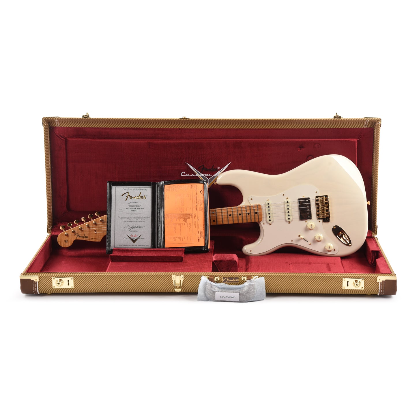 Fender Custom Shop 1957 Stratocaster HSS "Chicago Special" LEFTY Time Capsule Aged White Blonde w/3A Flame Neck & Gold Hardware Electric Guitars / Solid Body