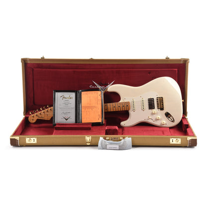 Fender Custom Shop 1957 Stratocaster HSS "Chicago Special" LEFTY Time Capsule Aged White Blonde w/3A Flame Neck & Gold Hardware Electric Guitars / Solid Body