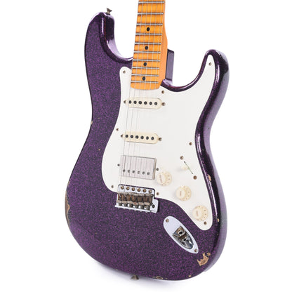 Fender Custom Shop 1957 Stratocaster HSS "Chicago Special" Relic Magenta Sparkle w/Lollar Imperial Low Wind Humbucker Electric Guitars / Solid Body