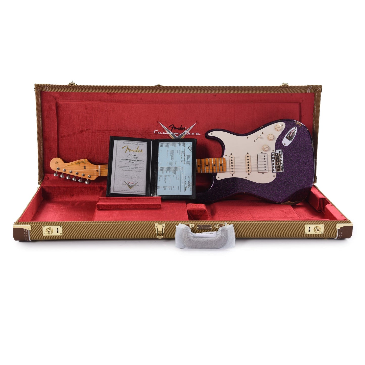Fender Custom Shop 1957 Stratocaster HSS "Chicago Special" Relic Magenta Sparkle w/Lollar Imperial Low Wind Humbucker Electric Guitars / Solid Body