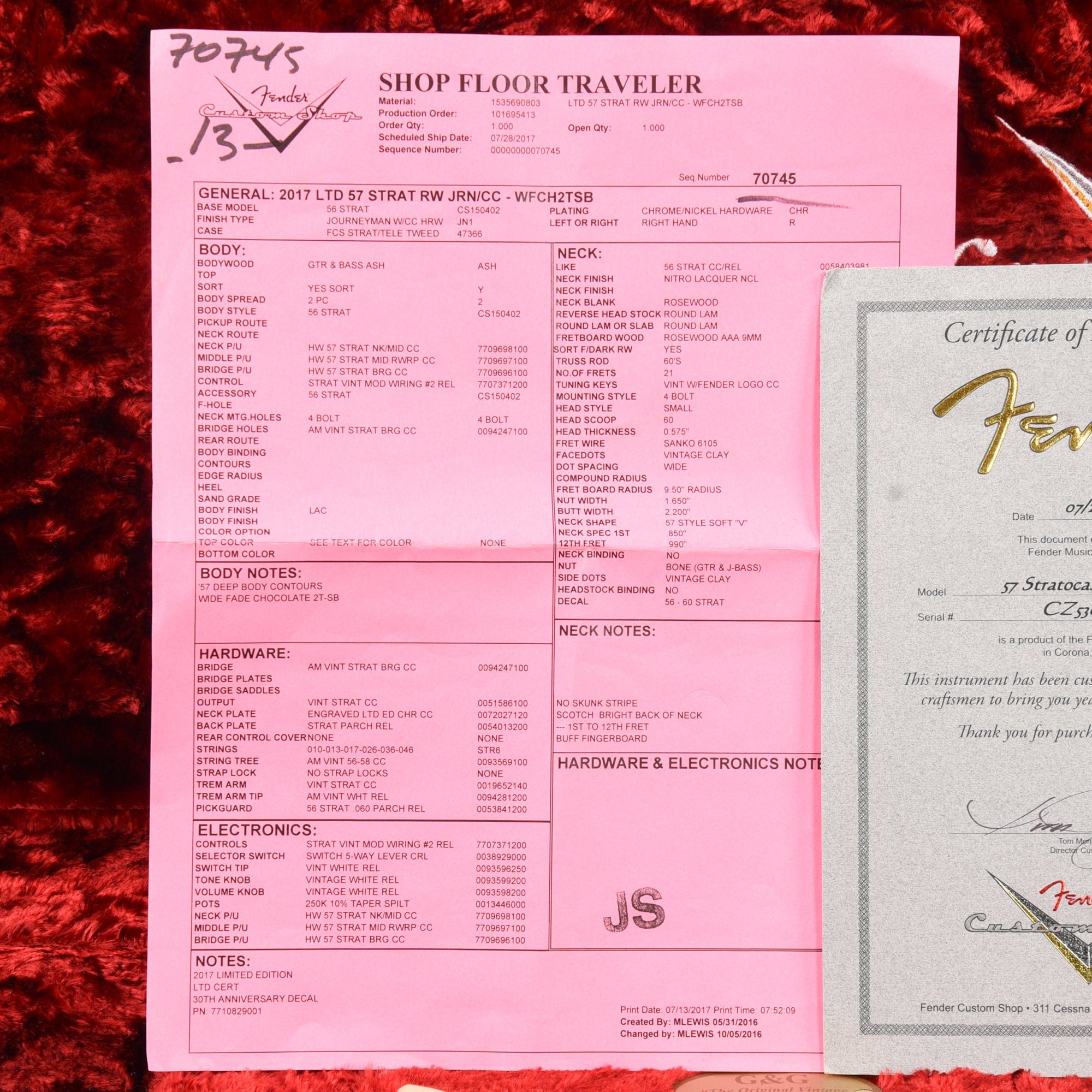 Fender Custom Shop 1957 Stratocaster Relic Sunburst 2017 Electric Guitars / Solid Body