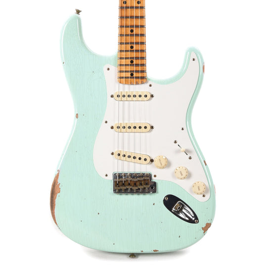 Fender Custom Shop 1958 Stratocaster Relic Super Faded Aged Surf Green Electric Guitars / Solid Body