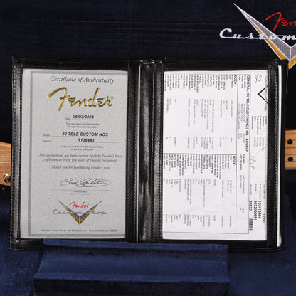 Fender Custom Shop 1959 Custom Telecaster "Chicago Special" NOS Aged Daphne Blue Sparkle Electric Guitars / Solid Body