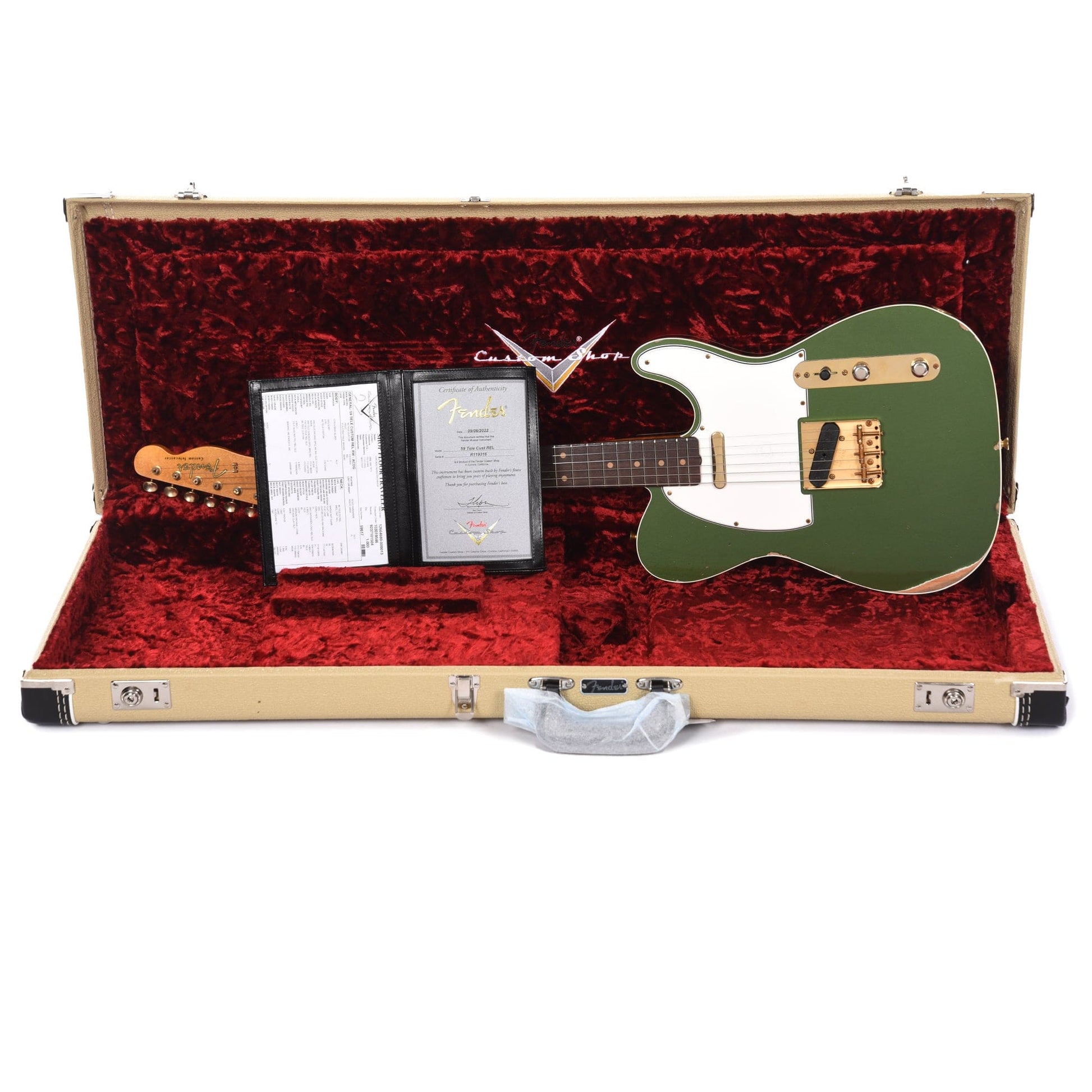 Fender Custom Shop 1959 Custom Telecaster "Chicago Special" Relic Aged Cadillac Green w/Gold Hardware Electric Guitars / Solid Body