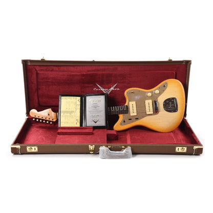 Fender Custom Shop 1959 Jazzmaster Ash "Chicago Special" Journeyman Relic Super Aged White Blonde w/Butterscotch Blonde Burst Electric Guitars / Solid Body