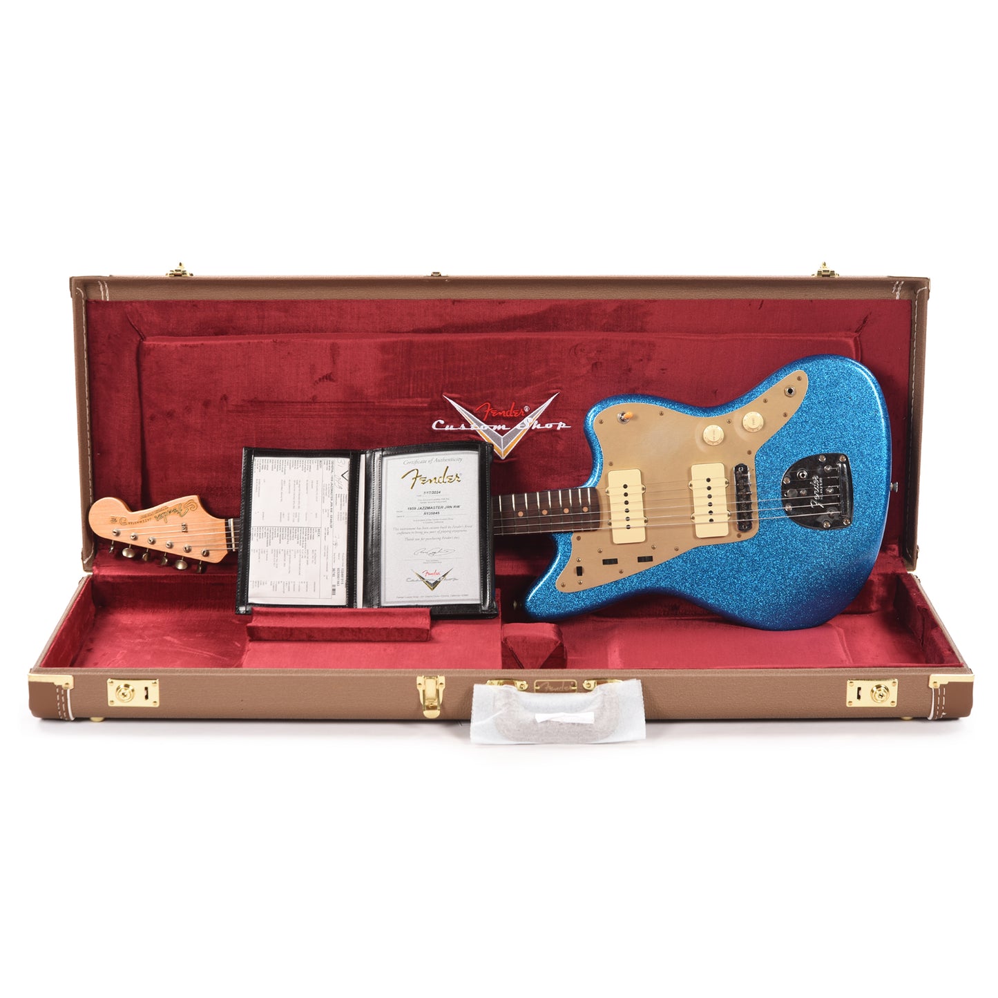 Fender Custom Shop 1959 Jazzmaster "Chicago Special" Journeyman Relic Super Faded Aged Blue Sparkle Electric Guitars / Solid Body