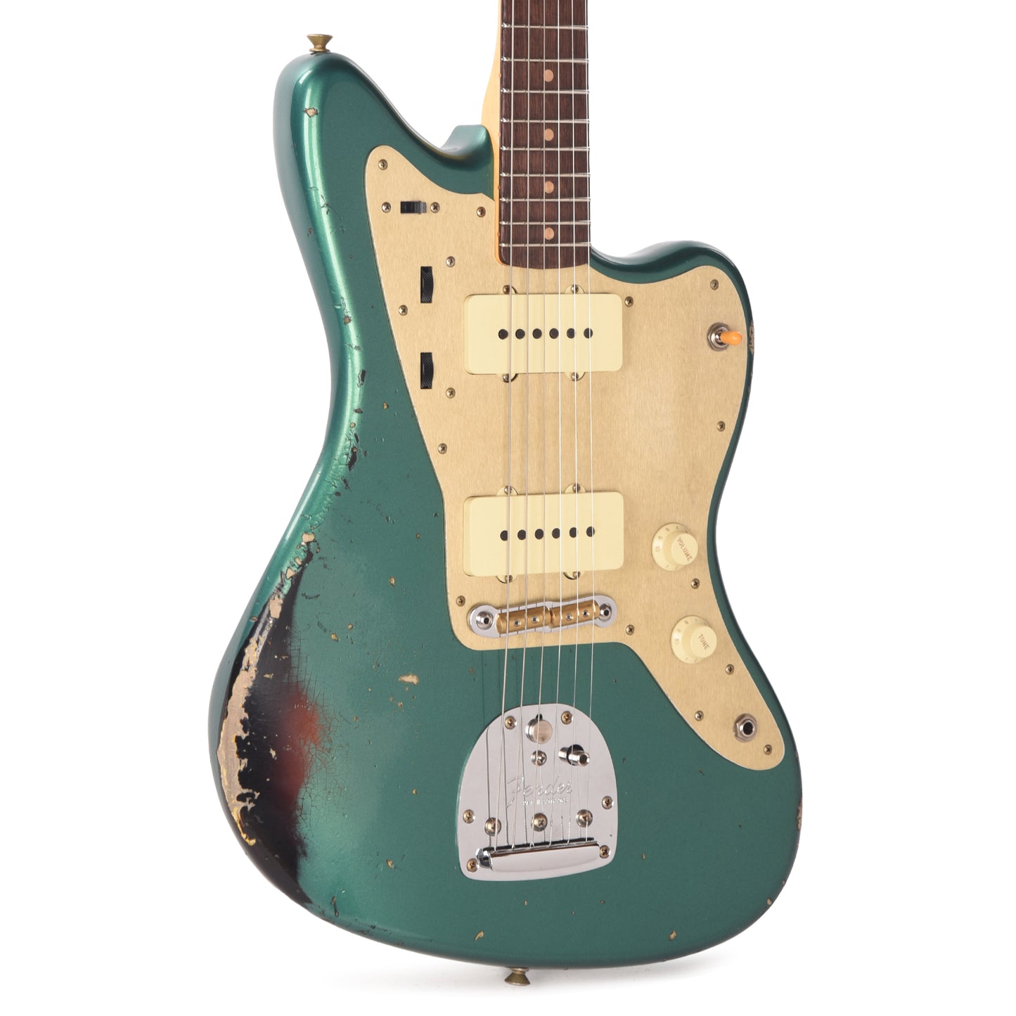Fender Custom Shop 1959 Jazzmaster "Chicago Special" Relic British Racing Green over Wide Fade 3-Color Sunburst Electric Guitars / Solid Body