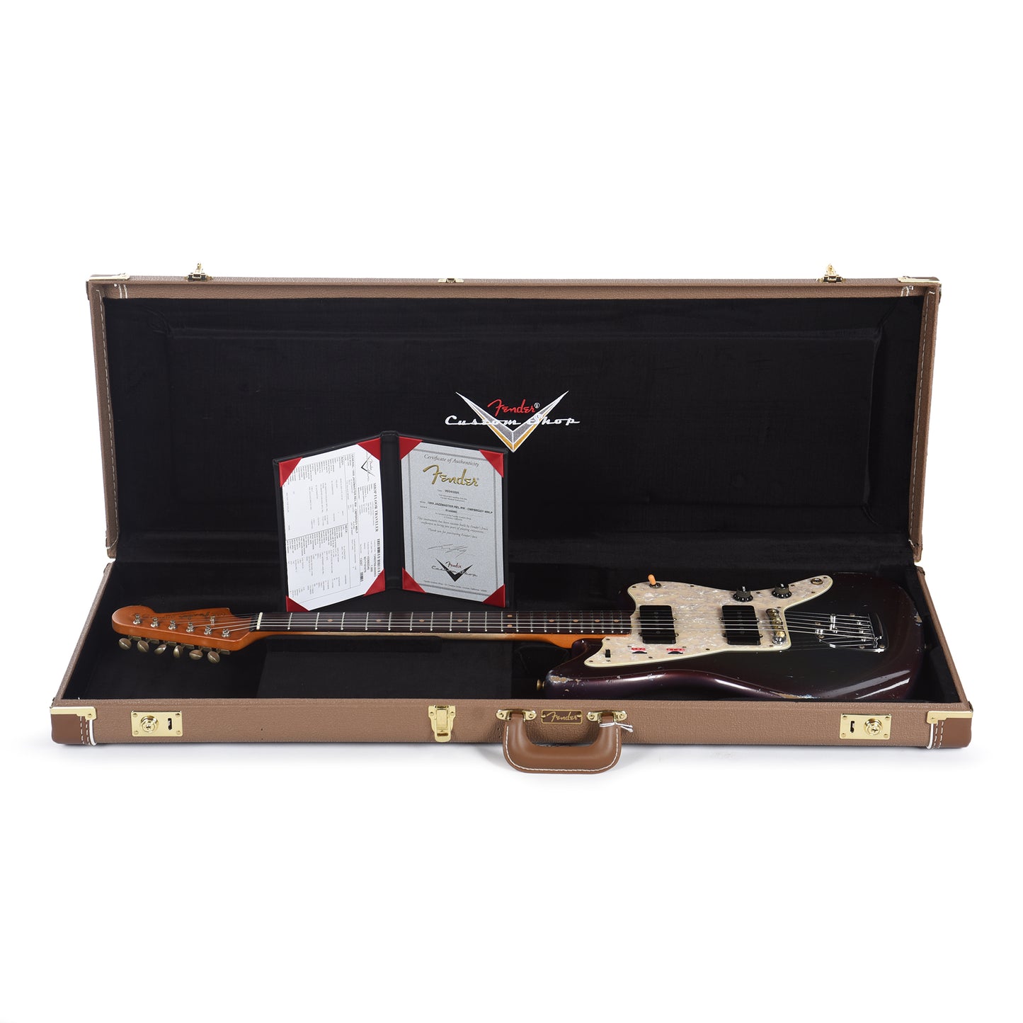 Fender Custom Shop 1959 Jazzmaster "Chicago Special" Relic No-Stripe Competition Burgundy Master Built by Levi Perry Electric Guitars / Solid Body