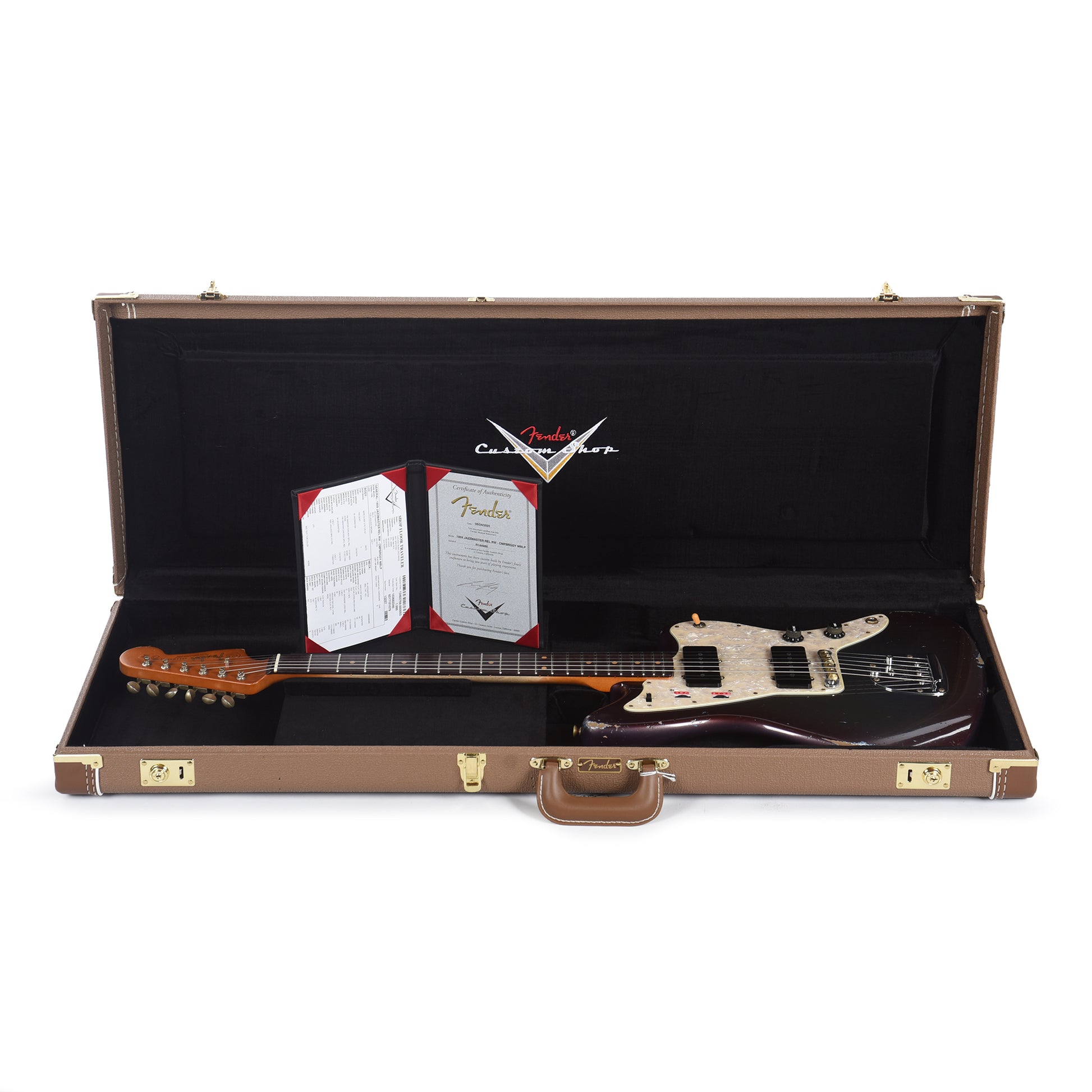 Fender Custom Shop 1959 Jazzmaster "Chicago Special" Relic No-Stripe Competition Burgundy Master Built by Levi Perry Electric Guitars / Solid Body