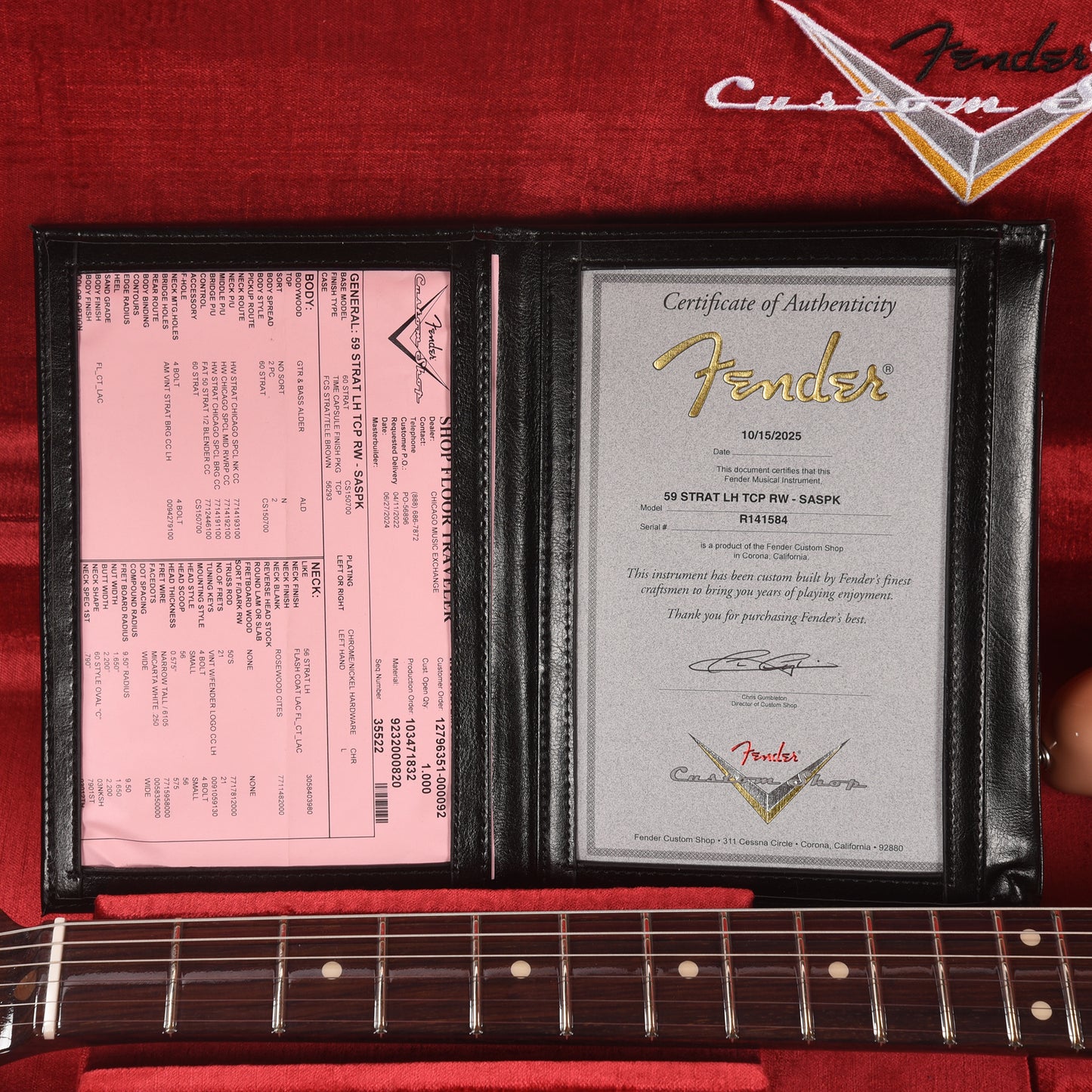 Fender Custom Shop 1959 Stratocaster "Chicago Special" LEFTY Time Capsule Super Aged Shell Pink w/Rosewood Neck Electric Guitars / Solid Body