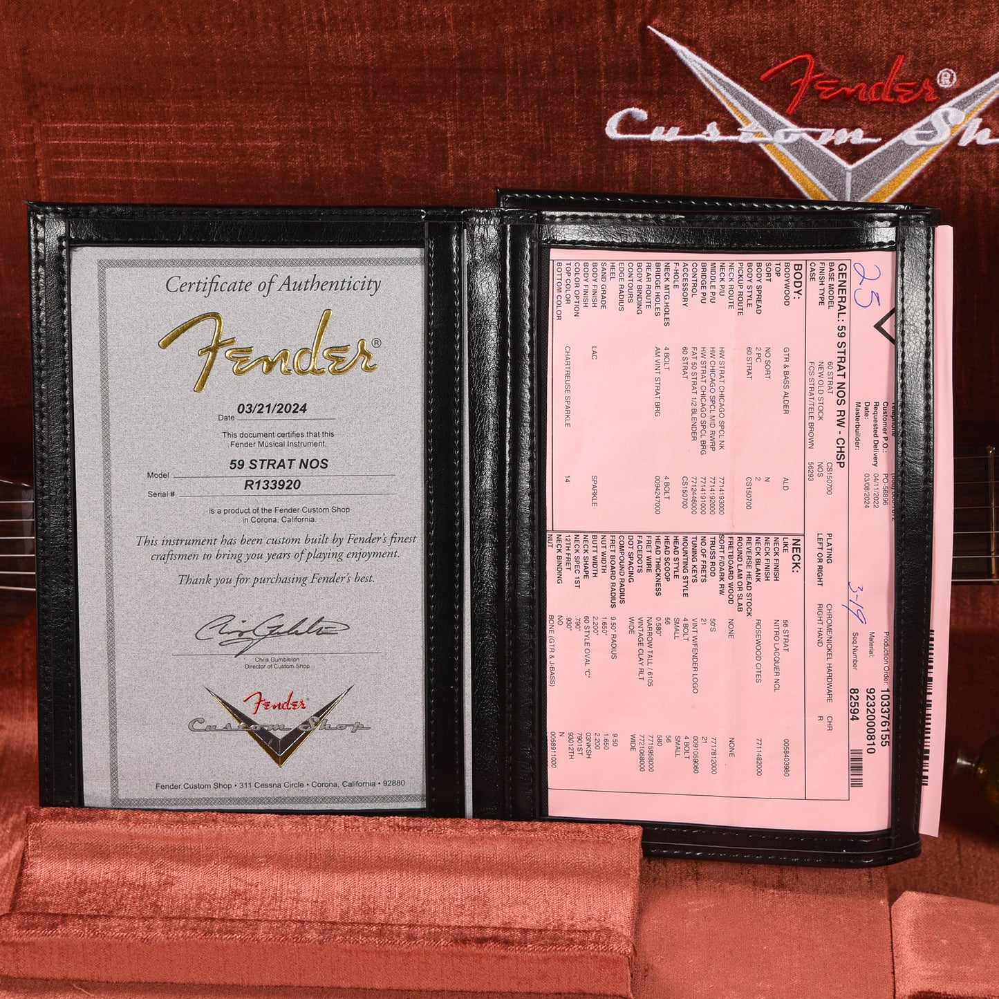 Fender Custom Shop 1959 Stratocaster "Chicago Special" NOS Chartreuse Sparkle w/Rosewood Neck Electric Guitars / Solid Body