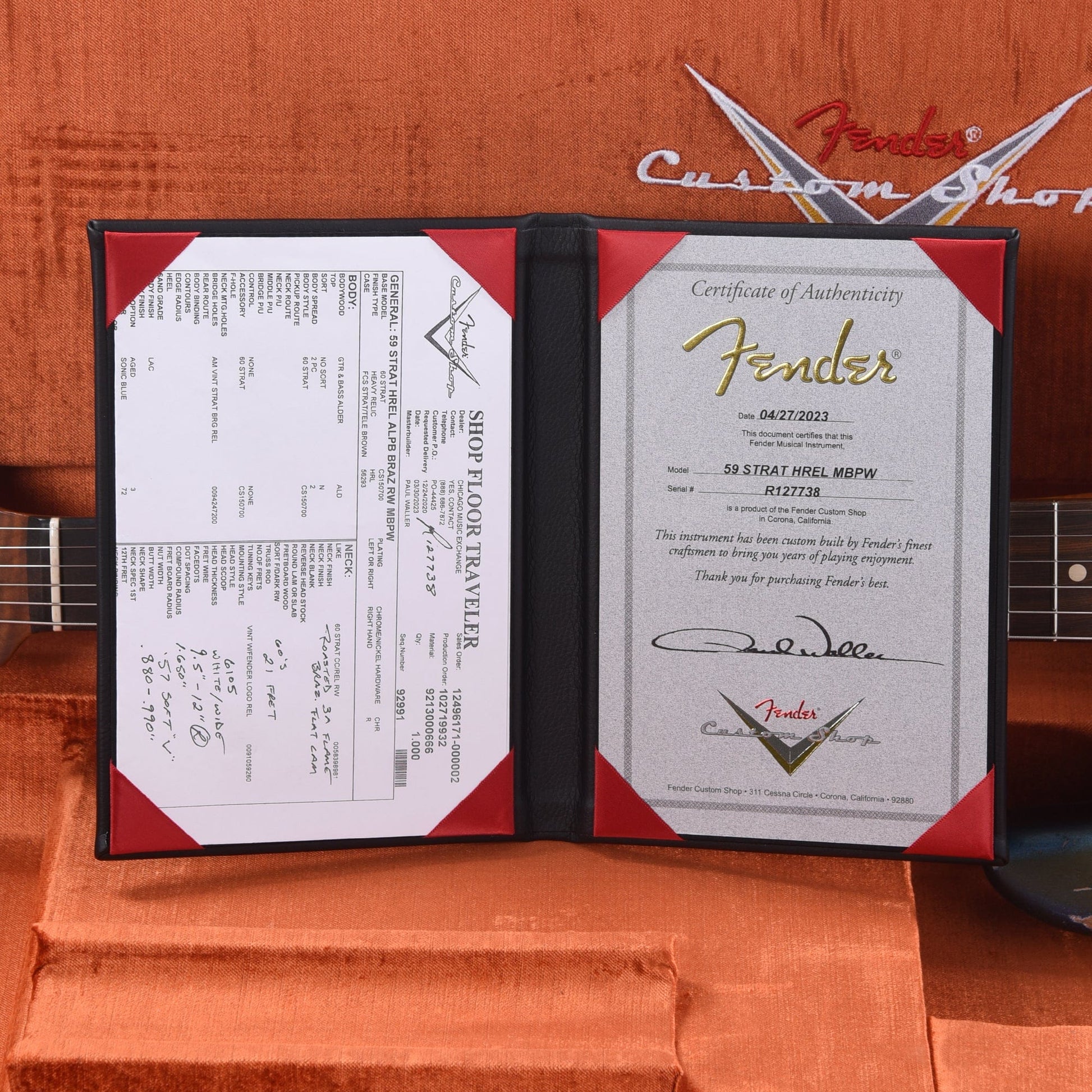 Fender Custom Shop 1959 Stratocaster Heavy Relic Aged Lake Placid Blue Master Built by Paul Waller Electric Guitars / Solid Body