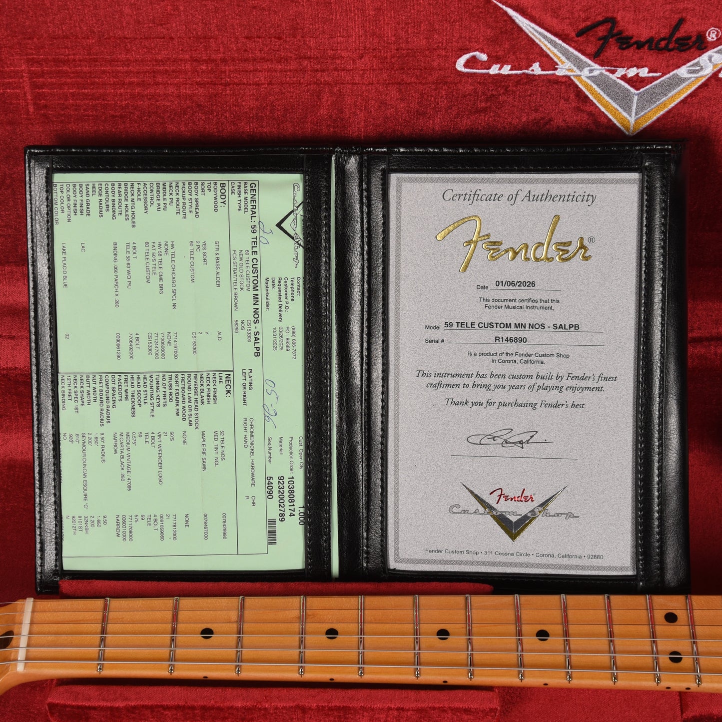 Fender Custom Shop 1959 Telecaster "Chicago Special" NOS Super Aged Lake Placid Blue Electric Guitars / Solid Body