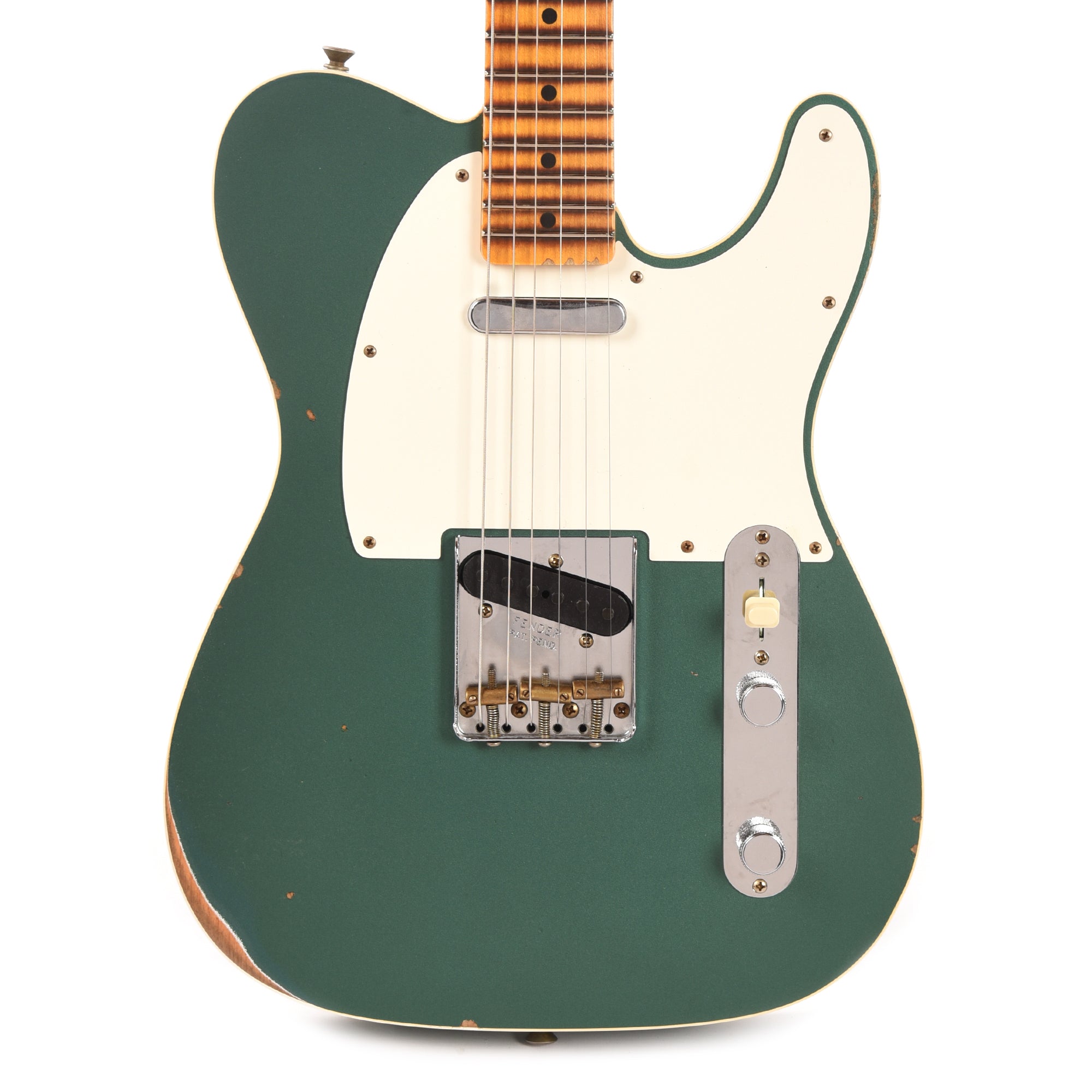 Fender Custom Shop 1959 Telecaster Custom Relic Aged Sherwood Green Metallic Electric Guitars / Solid Body