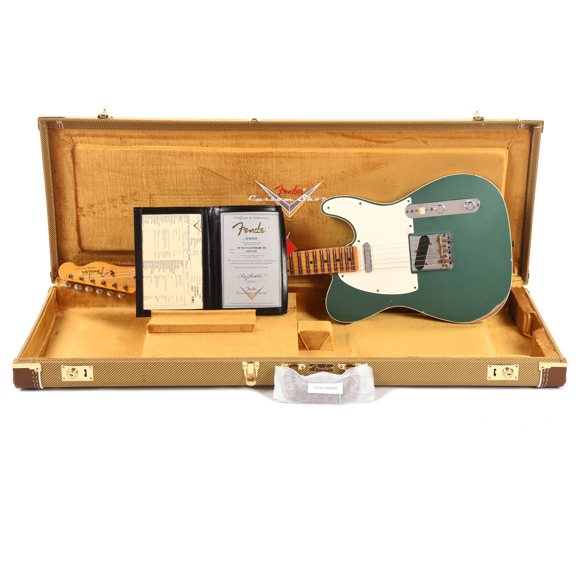 Fender Custom Shop 1959 Telecaster Custom Relic Aged Sherwood Green Metallic Electric Guitars / Solid Body