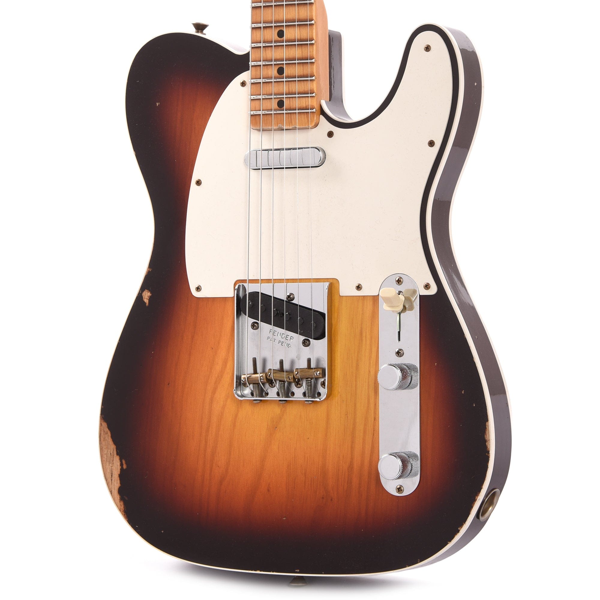 Fender Custom Shop 1959 Telecaster Custom Relic Wide-Fade Chocolate 3-Color Sunburst Electric Guitars / Solid Body