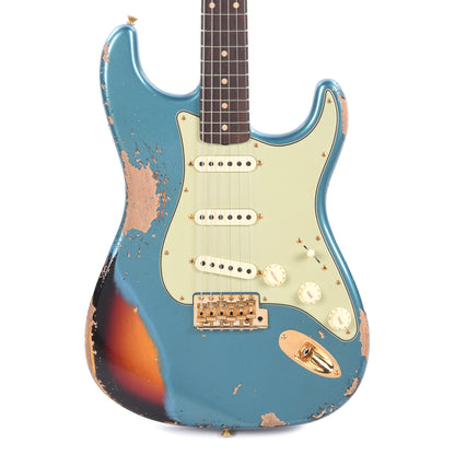 Fender Custom Shop 1960 Stratocaster "Chicago Special" Heavy Relic Super Aged Ocean Turquoise over 3-Color Sunburst w/Gold Hardware Electric Guitars / Solid Body