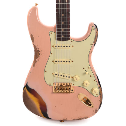 Fender Custom Shop 1960 Stratocaster "Chicago Special" Heavy Relic Super Aged Shell Pink over 3-Color Sunburst w/Gold Hardware Electric Guitars / Solid Body