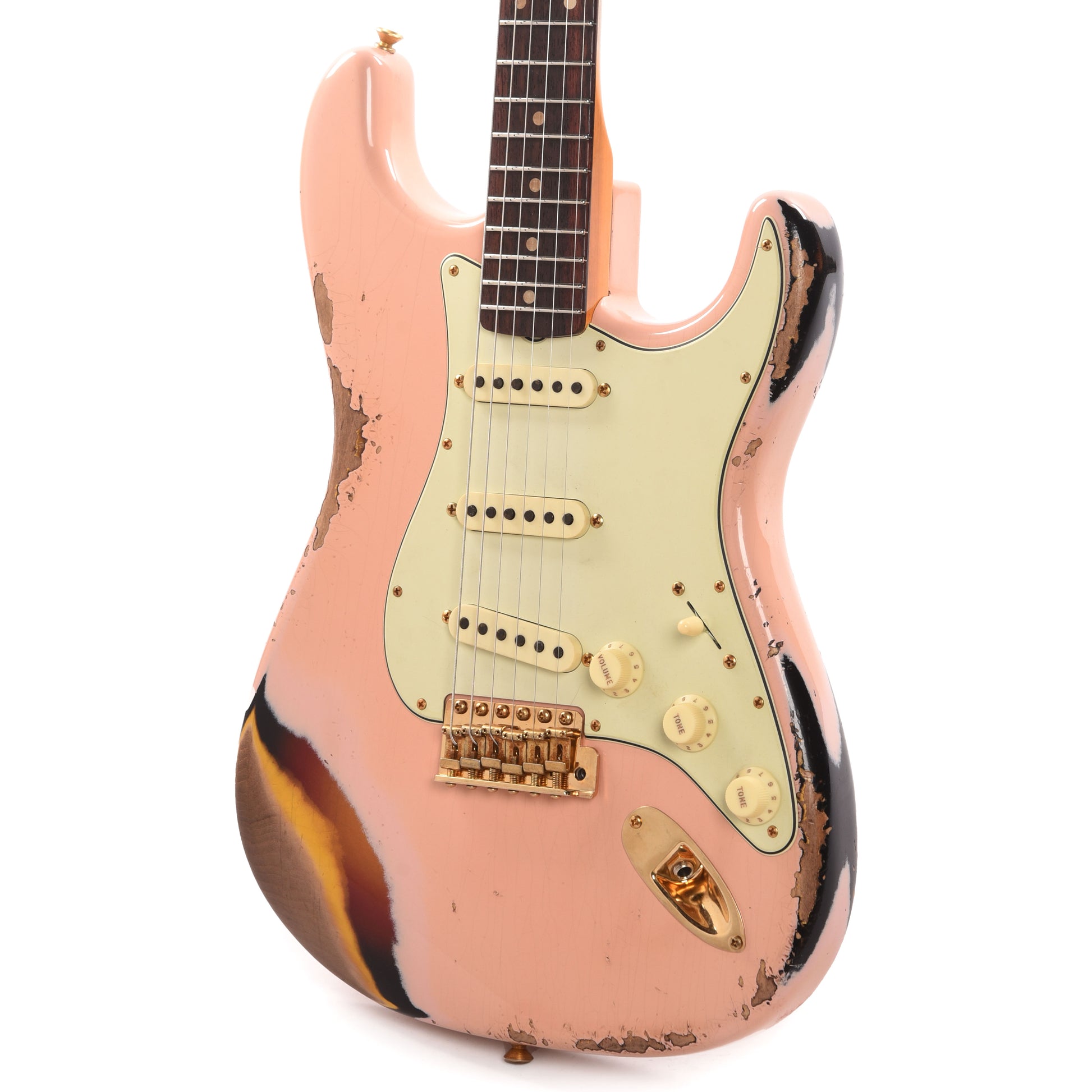Fender Custom Shop 1960 Stratocaster "Chicago Special" Heavy Relic Super Aged Shell Pink over 3-Color Sunburst w/Gold Hardware Electric Guitars / Solid Body